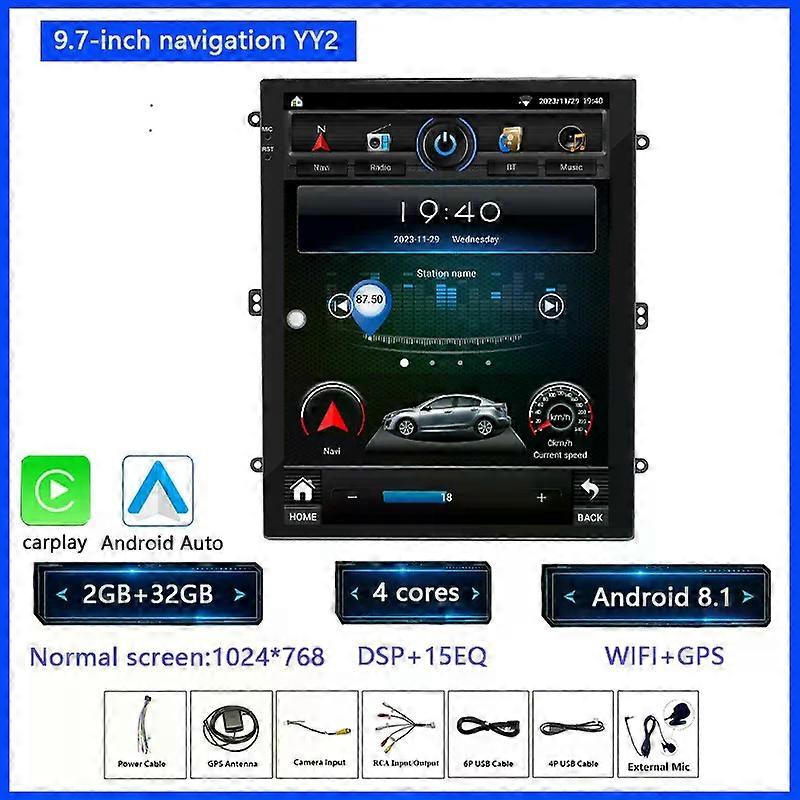 KNOWRO 9,7 pouces Android 12 Carplay Auto 8 cœurs DSP pour autoradio Nissan lecteur vidéo multimédia Navigation 2Din