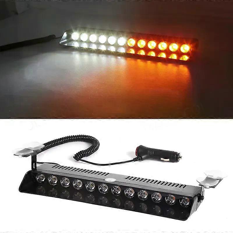 Car Strobe Light Flash Warning Signal Lamp Red Blue Beacon Police Fireman Emergency Windshield Trailer Vehicle Indicators 12V