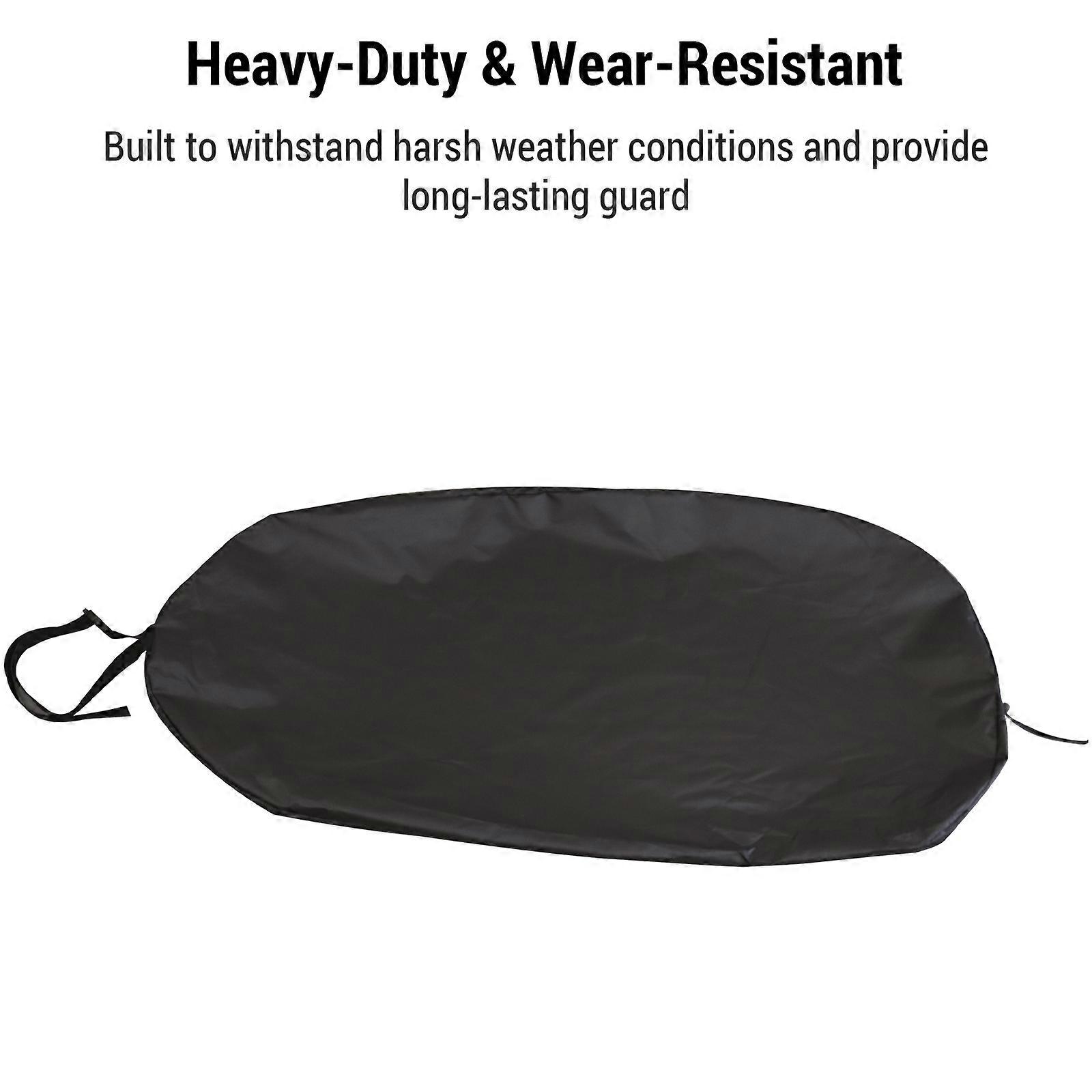 Universal Kayak Cockpit Cover with Drawstring Bag, Black, L