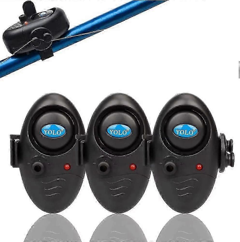 صيد رود لدغة إنذار حساسة كاشف إلكتروني Fishfinder صوت إنذار قابل للتعديل مع مؤشر LED محظوظ