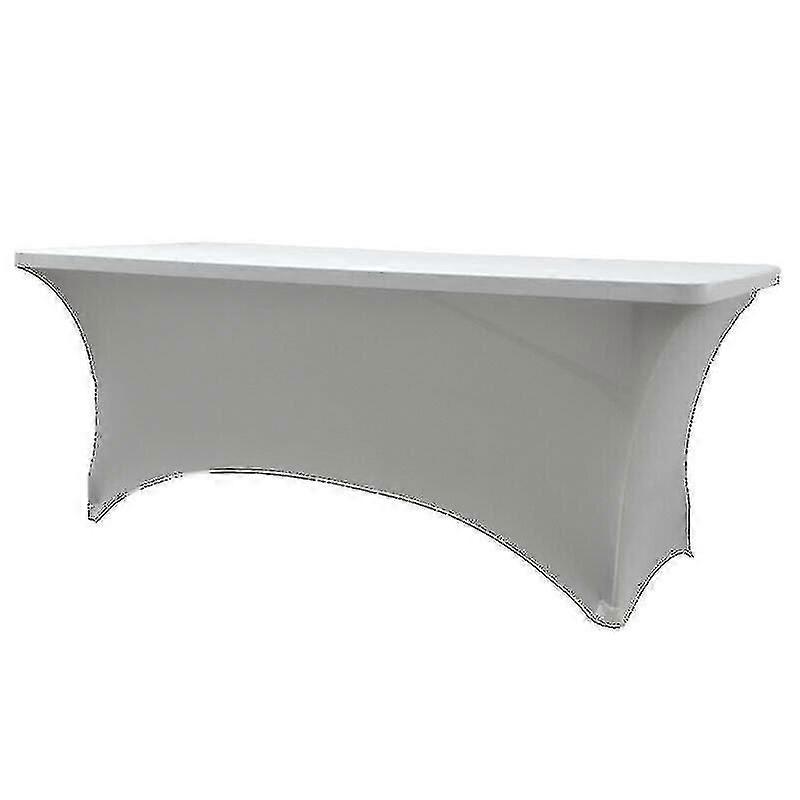 4/6ft Rectangular Stretch Tablecloth Spandex Tight Fit Table Cover Dj Tradeshows