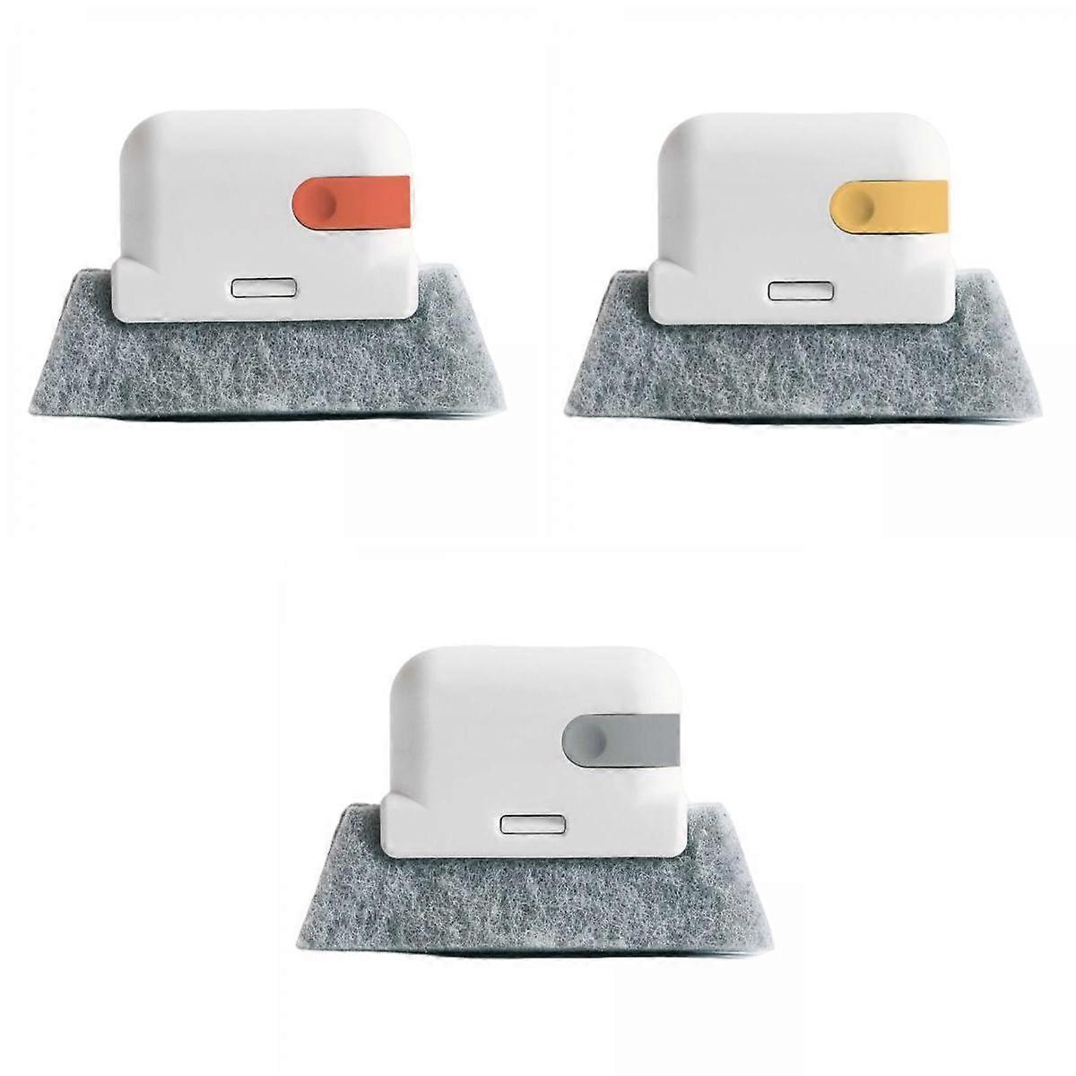 3 Pieces Window Groove Cleaning Brush PP Material Handle