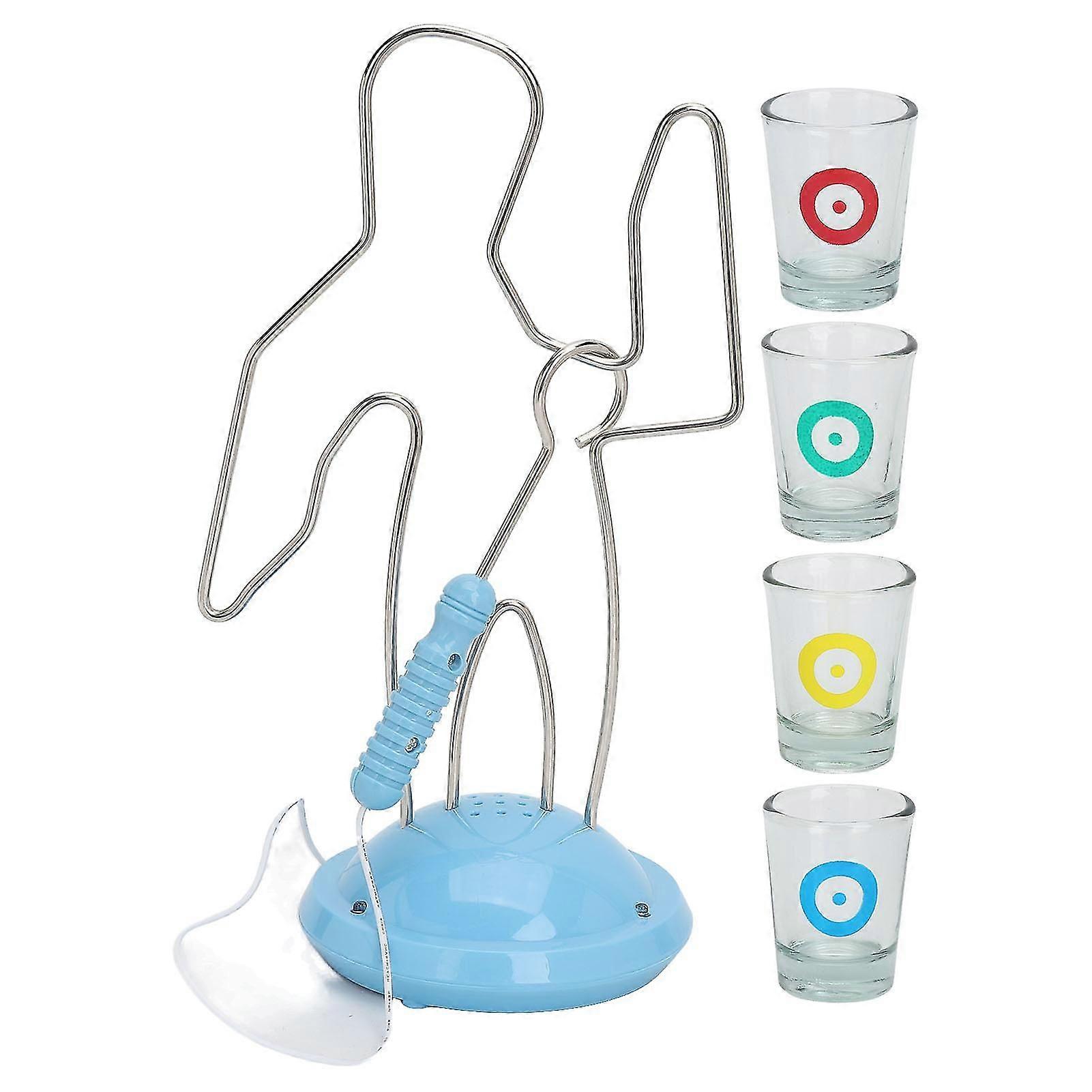 Electric Shock Maze Game Interactive Interesting Safe with 4 Wine Cups Stable Touch Puzzle Game for Concentration Exercise Drinking Games Party