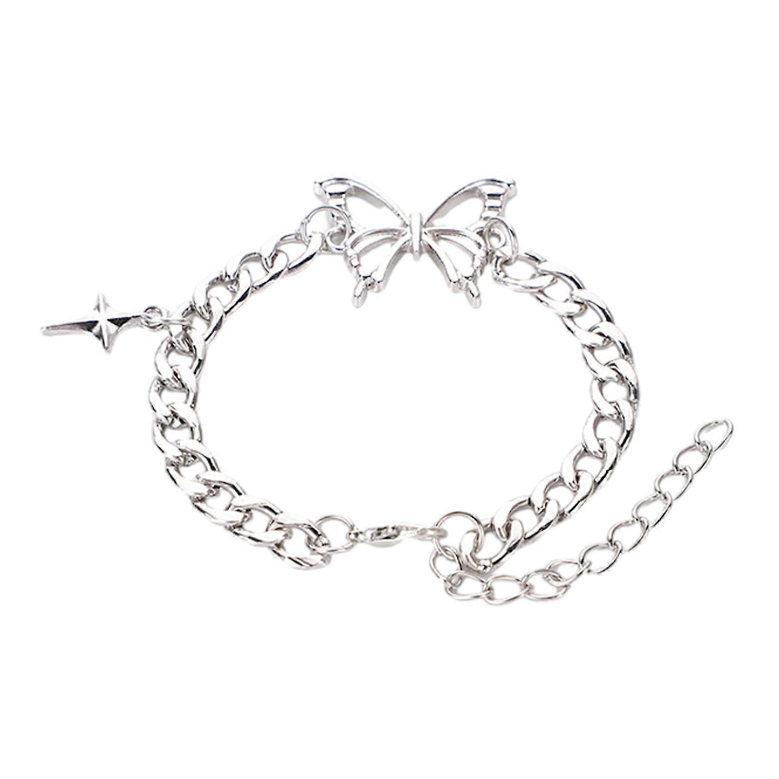 Minimalist Butterfly Bangle Fade Resistant Couples Handchain Lightweight Bracelet Versatile Accessory for Parties