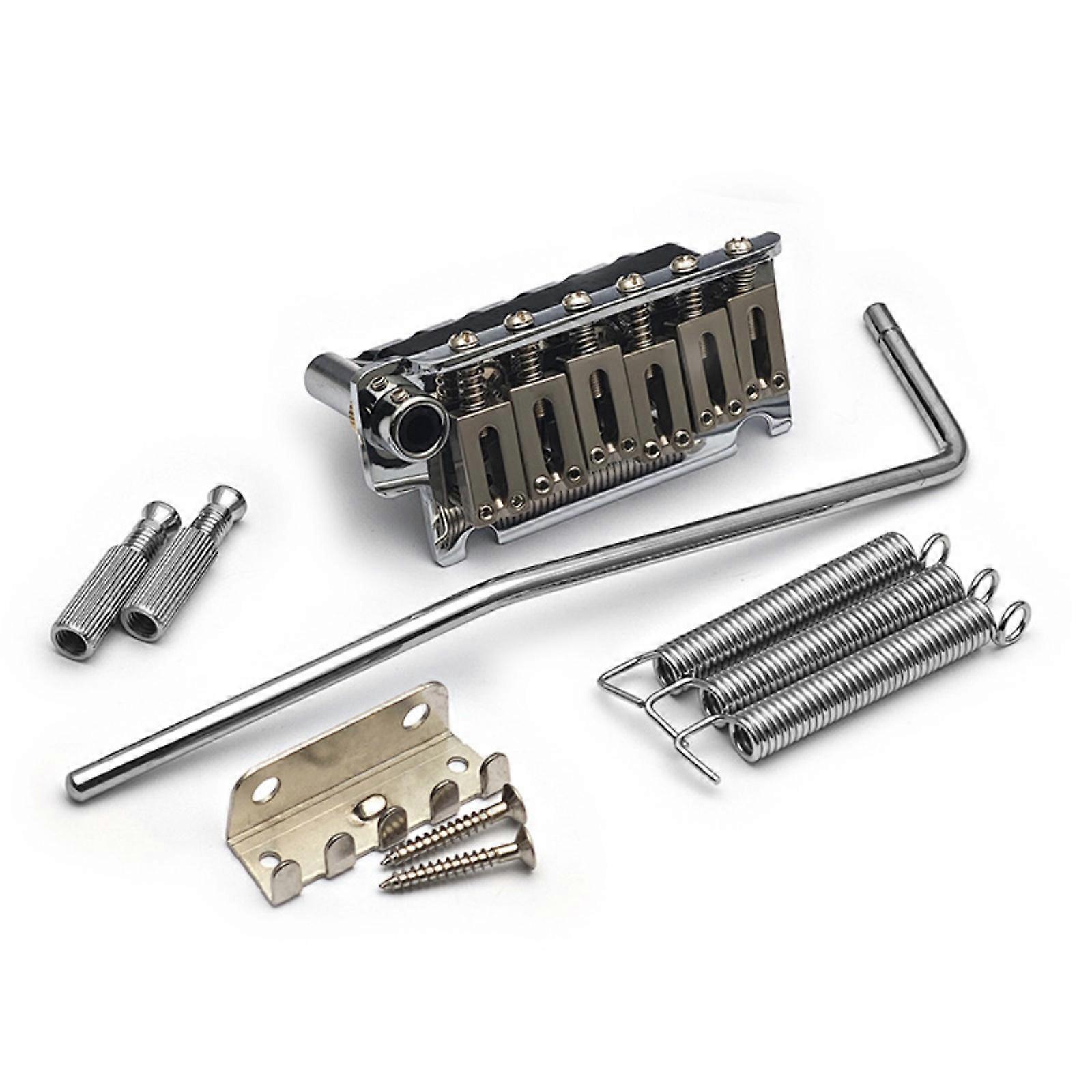 6 String Fixed Bass Bridge Electric Bass Bridge Guitar Fixed Bridge Guitar Bridge Metal Texture Suitable for Guitar