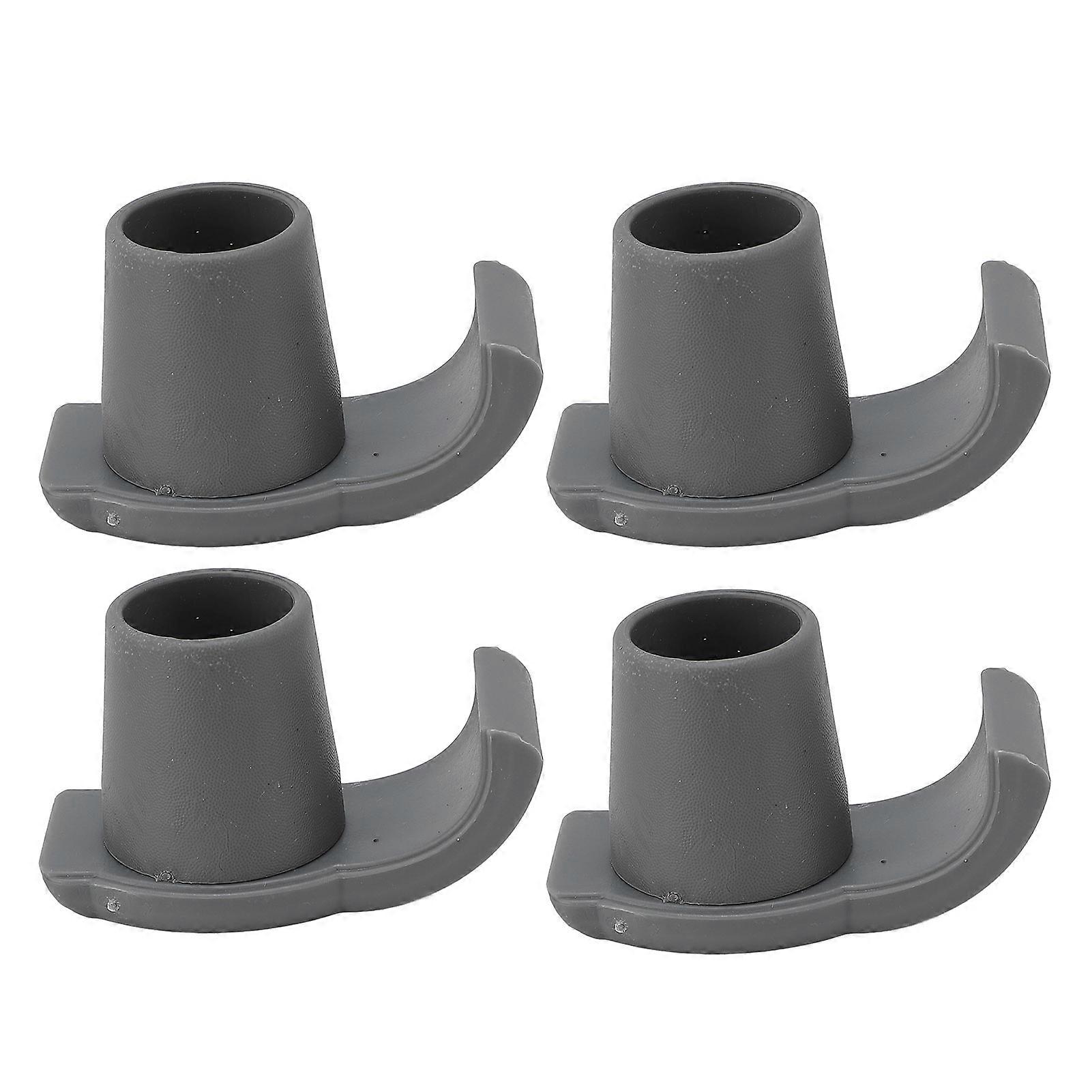 4pcs Walker Ski Glides Anti Slip Walker Glides for Seniors Mobility Aid Accessory Replacement Gray