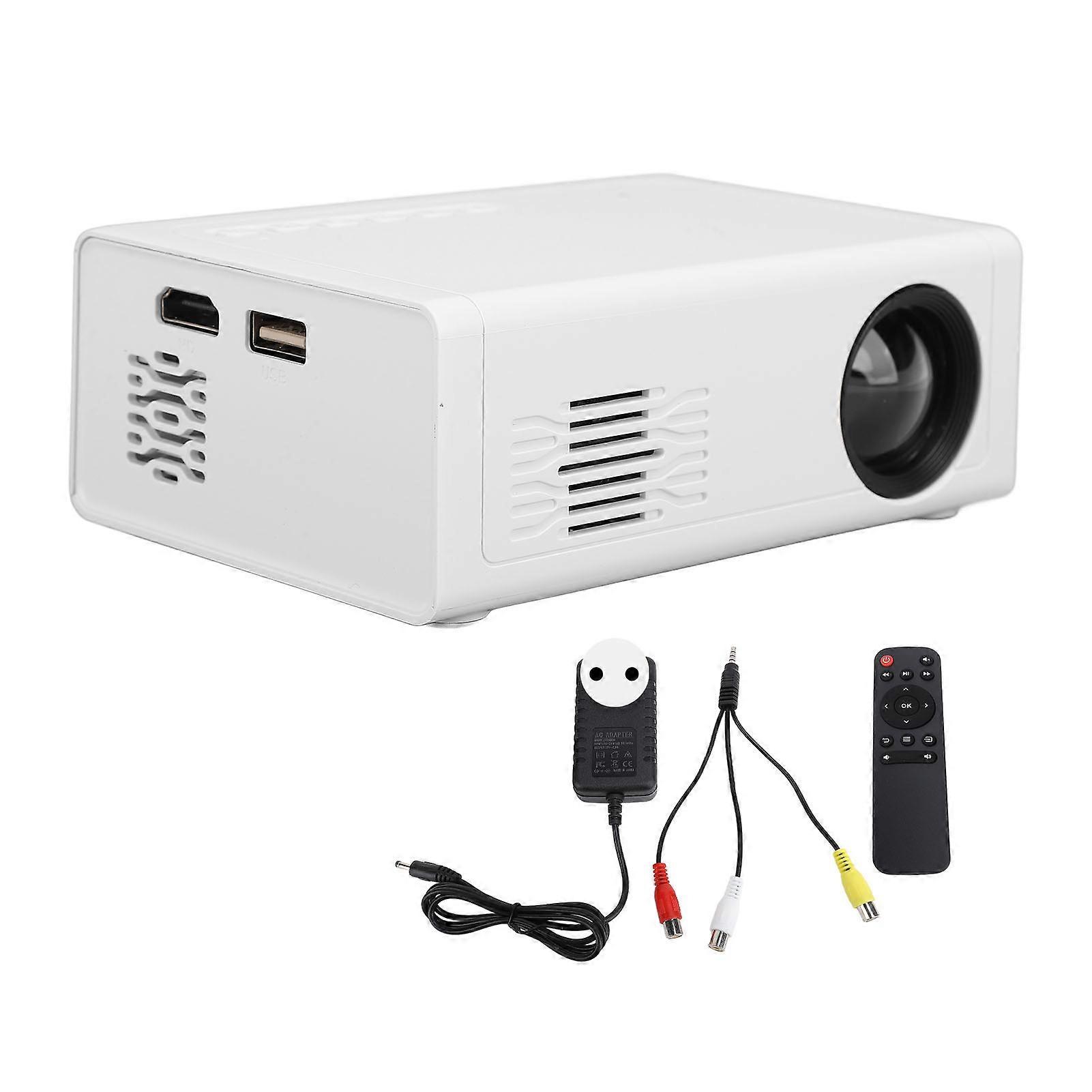 Portable 1080P HD Projector with USB & HD Interface for Smartphone, Tablet, Laptop EU Plug
