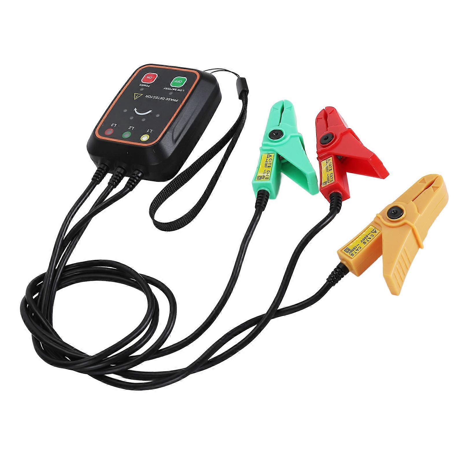 Phase Sequence Detector Non Contact Tester 3PH AC Meter Monitor with Magnetic Base Dia 10‑40mm 