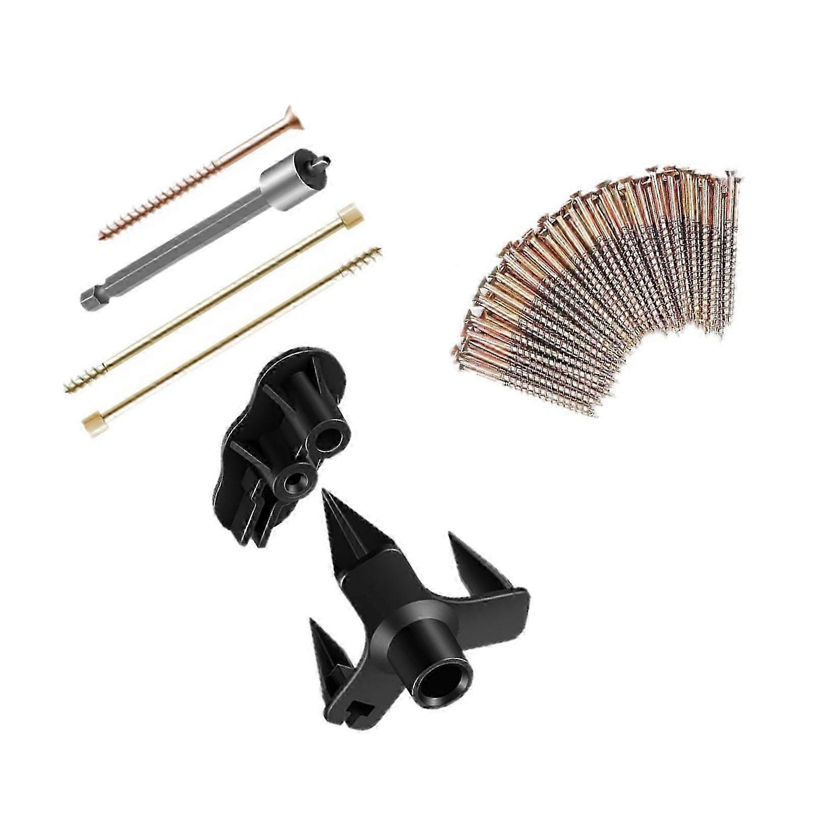 Wood Floor Repair Kit for Carpets with Squeaking Issues, Includes 5 Essential Tools and 50 Screws for DIY Projects