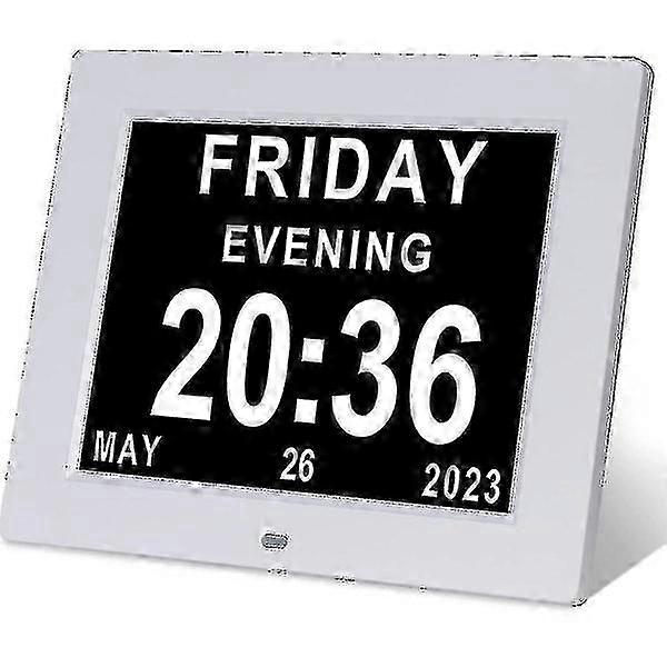 Large Digital Calendar Clock for Seniors with Day and Date Display, Ideal for Individuals with Memory Loss Conditions