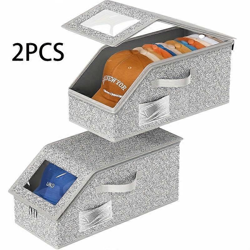 1/2 New Baseball Cap Organizer Box Stackable Clothes Storage Box Hat Storage Hat Box Large Capacity