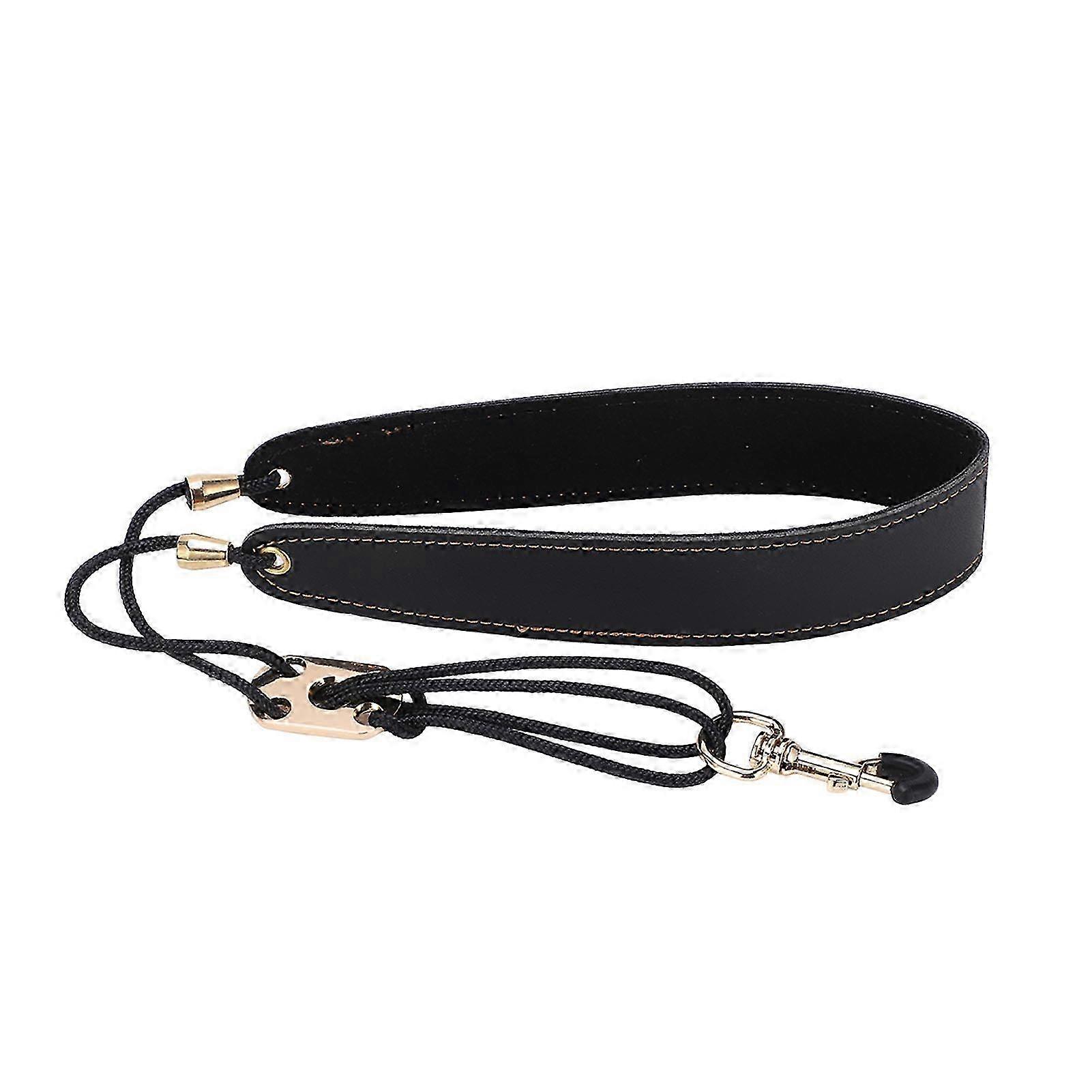 Breathable Adjustable Leather Saxophone Strap - Easy Install Neck Support