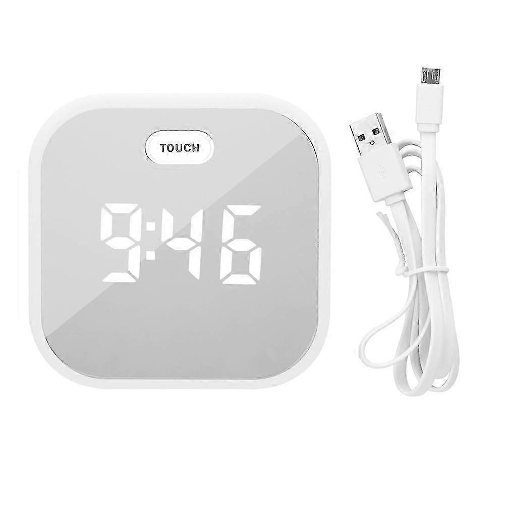 Sveglia intelligente con controllo vocale USB con display a specchio dimmerabile a 7 colori