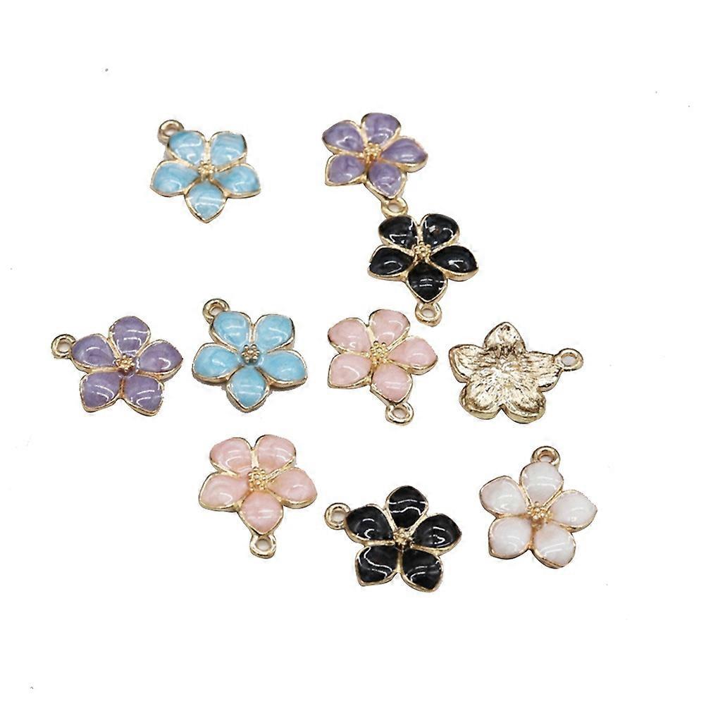 Enamel Flower Pendant for Hobbyists,Jewelry Creation and Various Artistic Applications