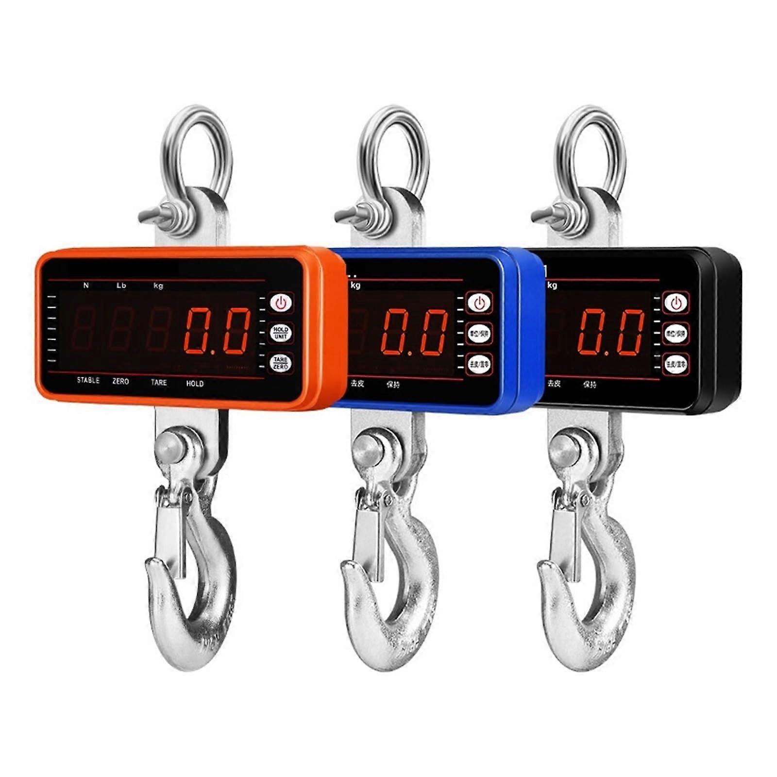 digital hanging scale 1500 kg with remote, LED hook scale (500KG Orange)
