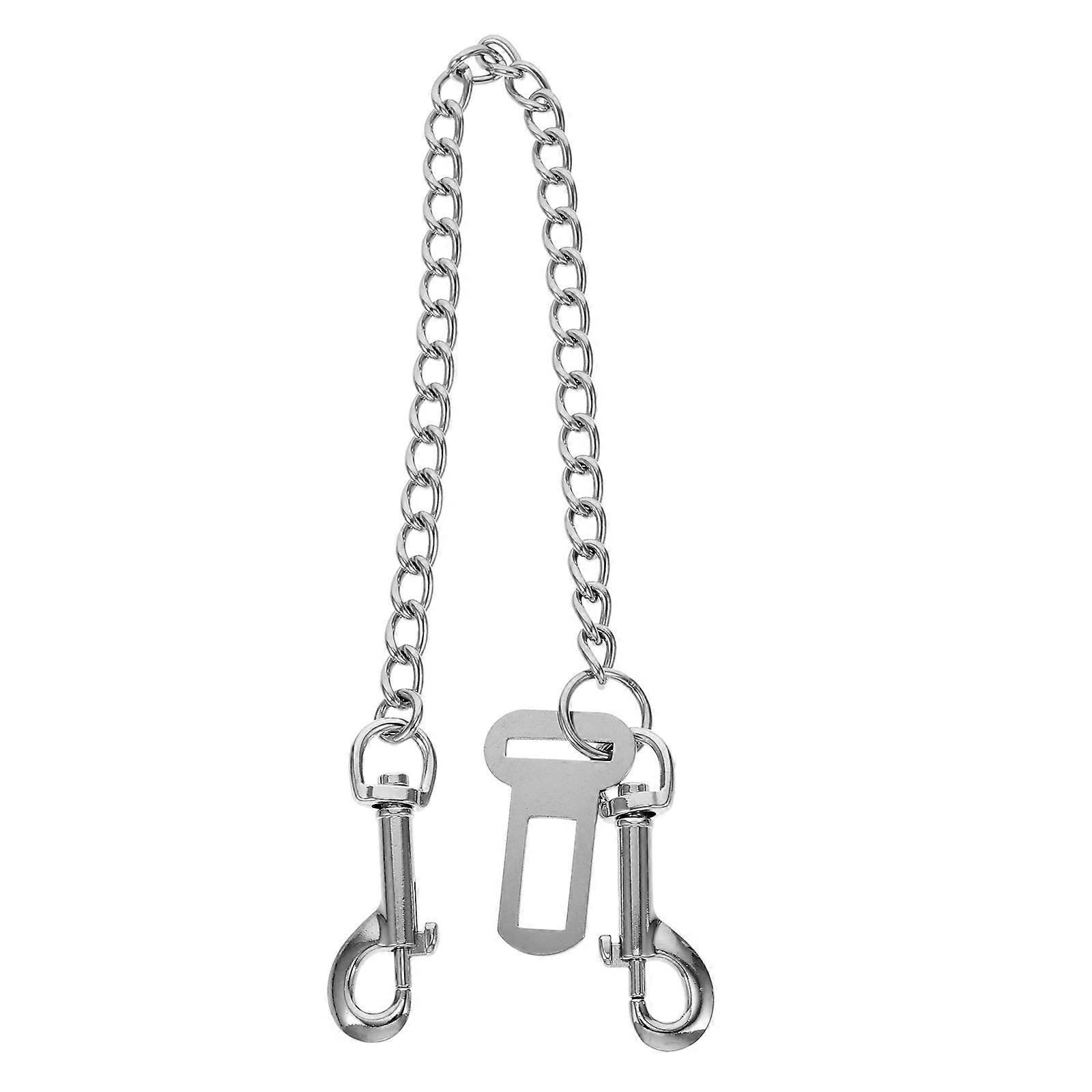 Stainless Steel Dog Car Leash Rustproof for Daily Use 31.44X0.43X0.39in 1Set