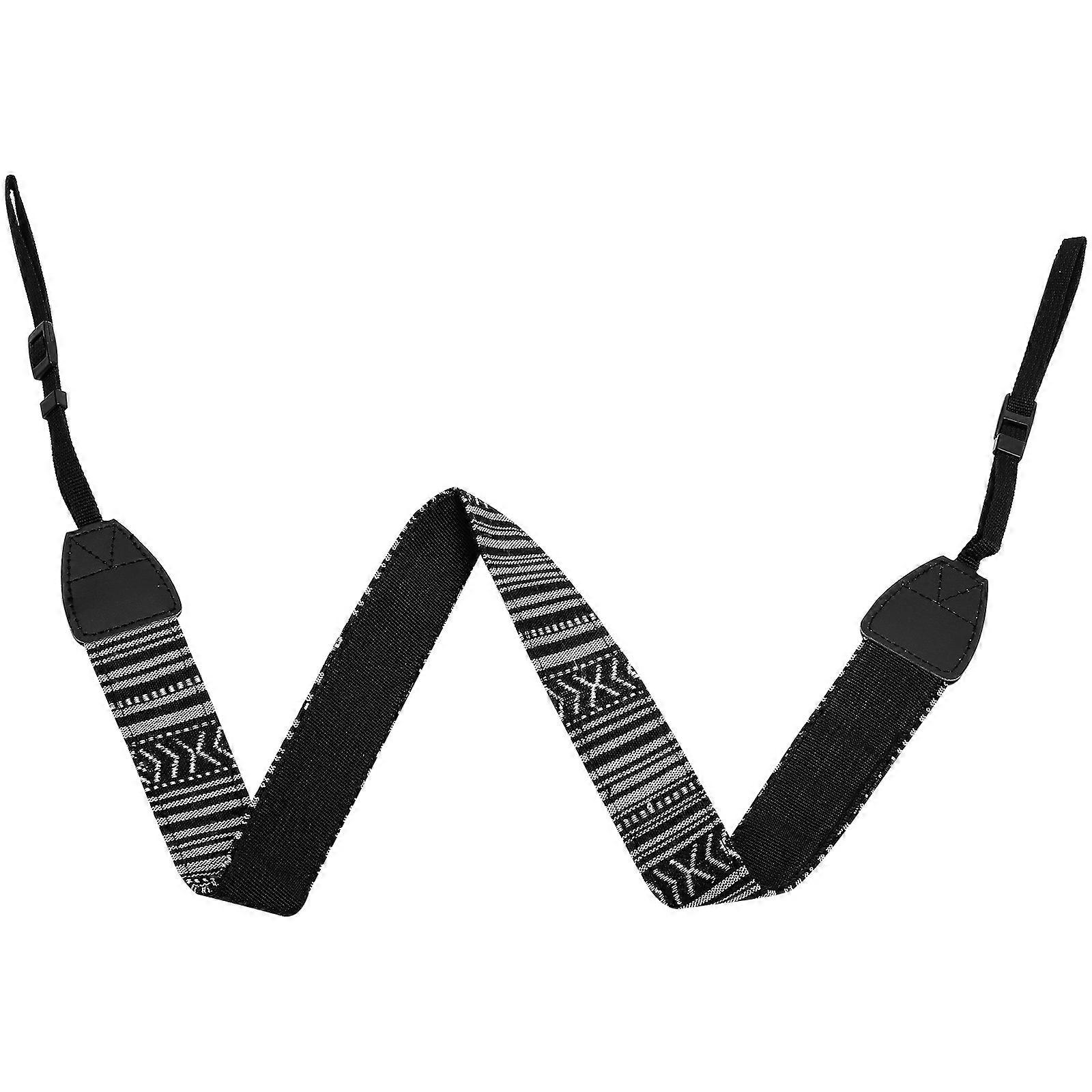 Retro Long and Thin Camera Neck Strap Black for Set