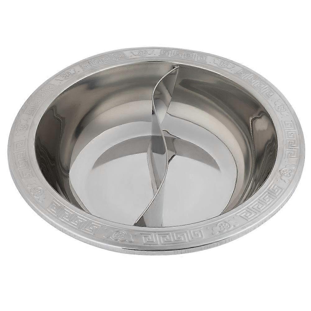 Extra Thick Split Hot Pot Stainless Steel Induction Cooker Saucepan Chinese Fondue Ref: 5750