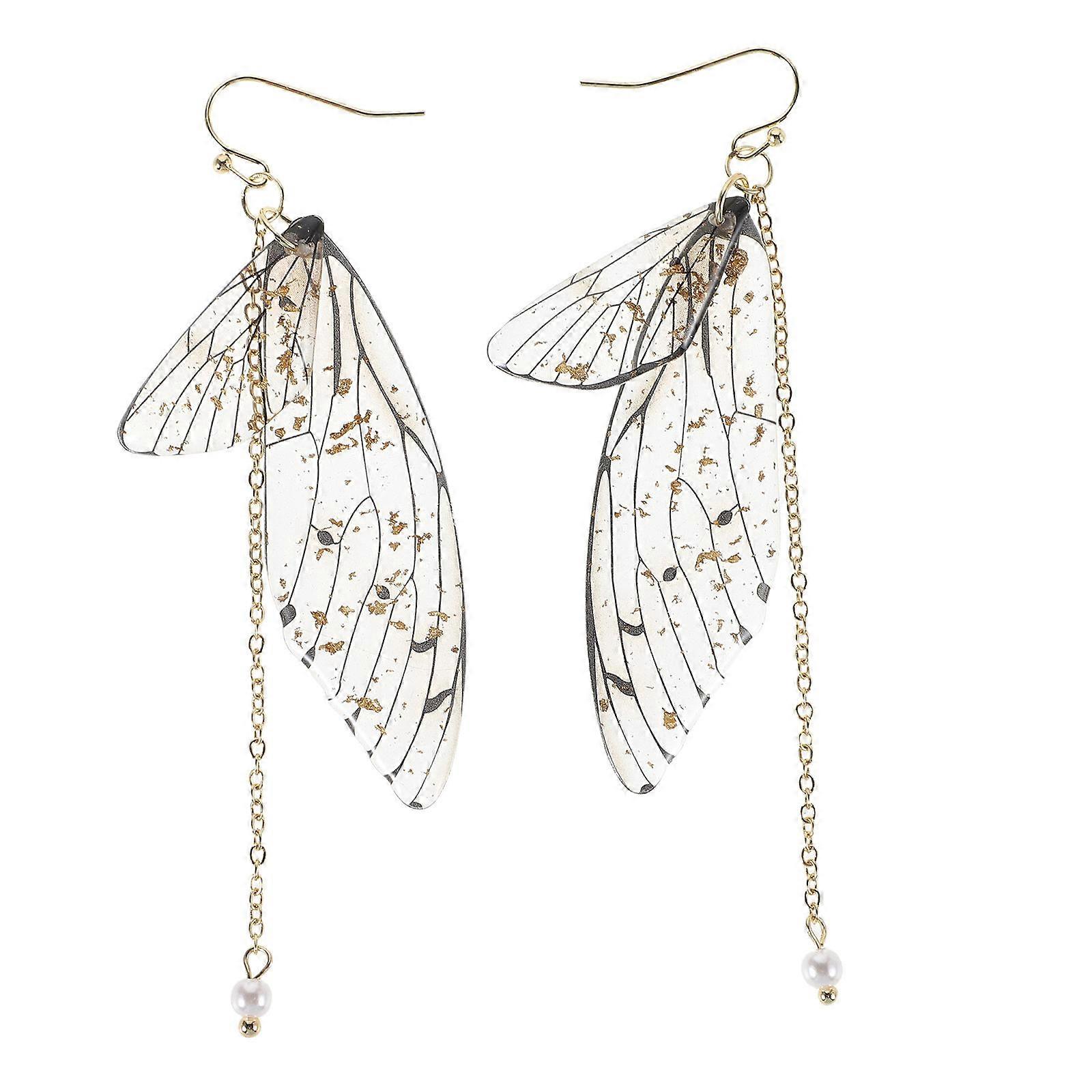 Butterfly Drop Earrings Gradient Coloring Dangle Jewelry For Parties 2Pack