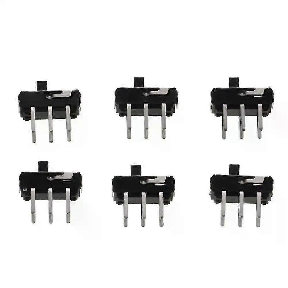 2 Position DPDT 2P2T 6 Pin PCB Panel Mini Vertical Slide Switch  6 Piece