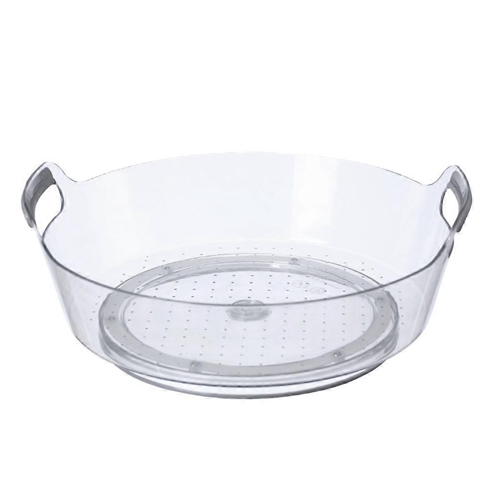 Turntable Storage Tray for Cooking Rotating Organizer Assorted Color 29X20X11CM 360° Rotation Space Saving 1Set