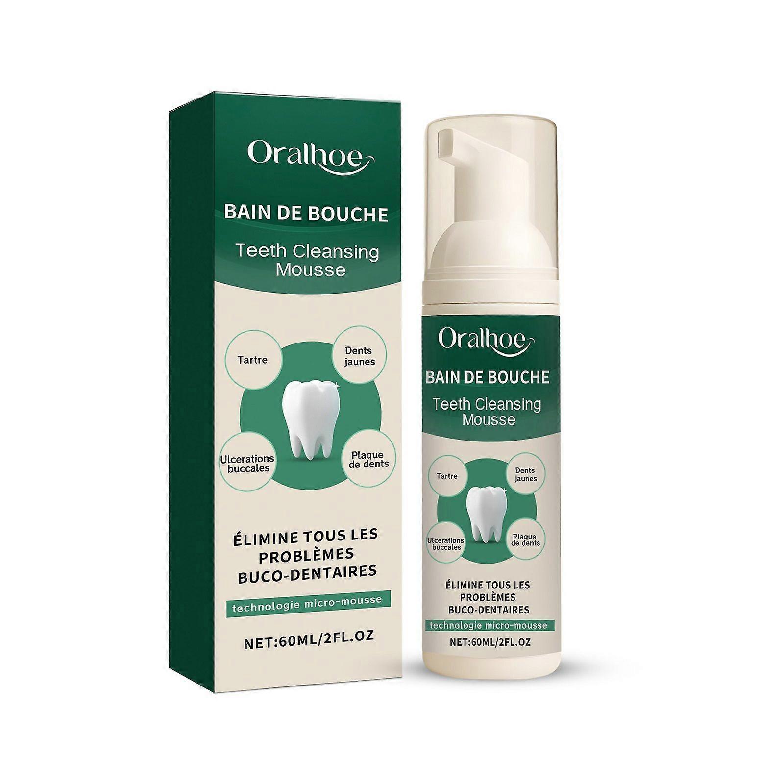 Teeth Cleansing Mousse - Teeth Whitening Foam Toothpaste, Ultra-fine Mousse Foam, Deeply Cleans Gums, Removes Stains