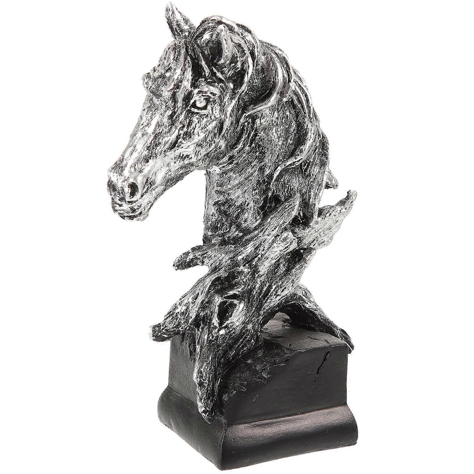 Horse Ornament Resin Horse Statue Home Decor Mini Horse Head Crafts Table Ornament Party Use 1Set