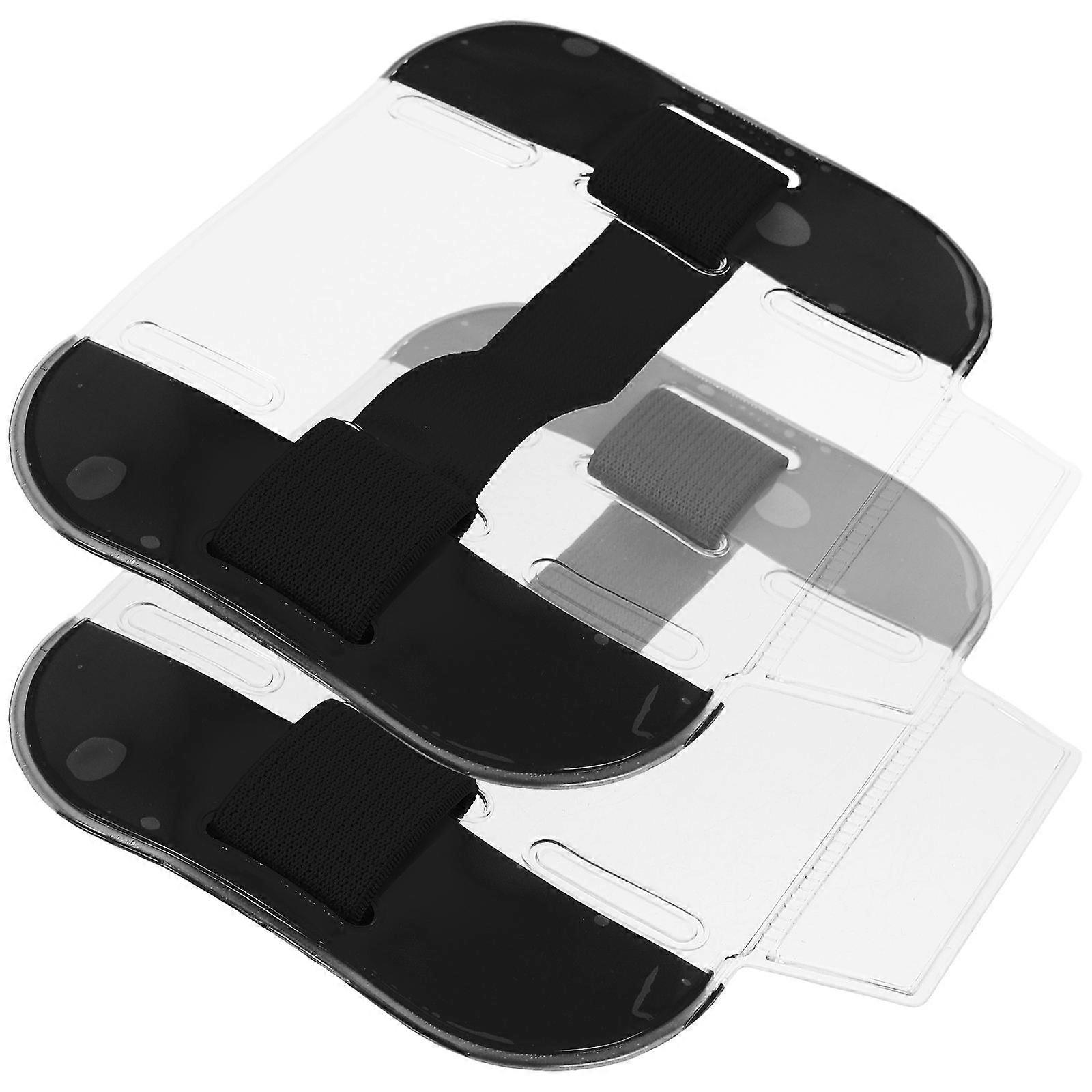 Arm Badge Holders Storage Display Transparent Visual Window Professional 2Set