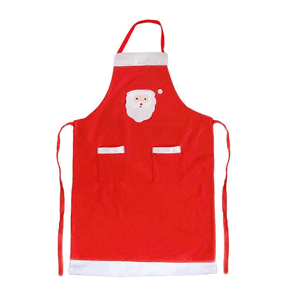 Holiday Apron Photo Prop Restaurant Use Christmas Red 85 x 53 x 0.1 Cm Non-Woven Fabric 1Pack