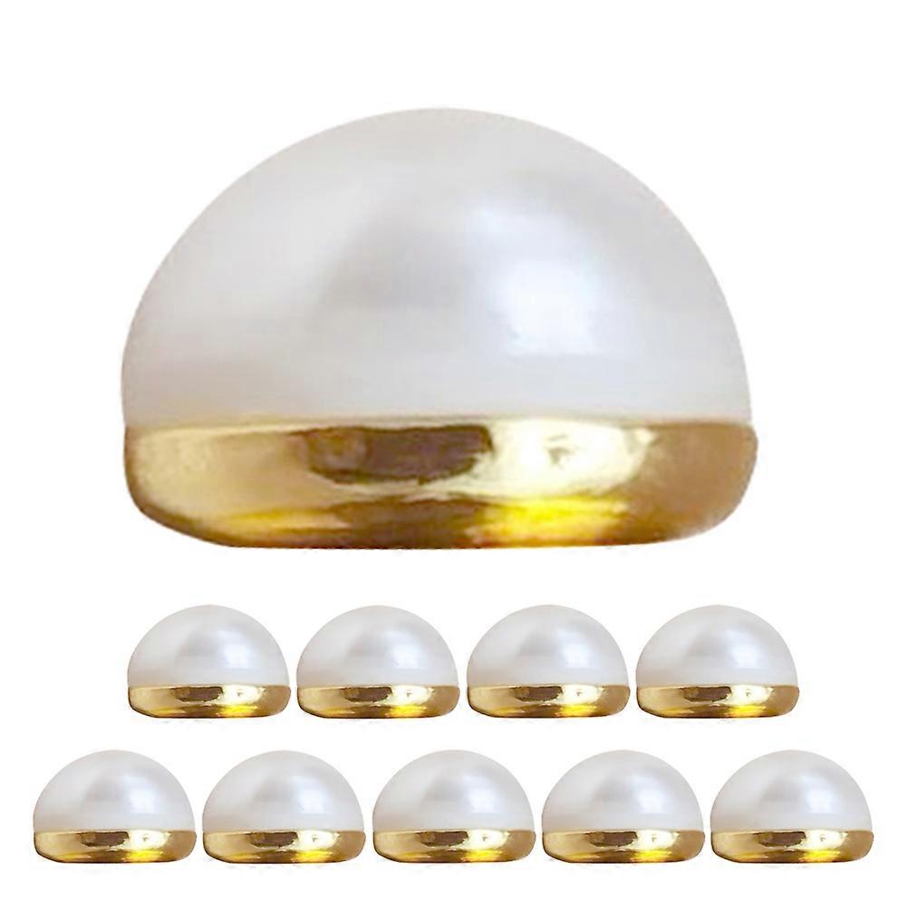 Round Magnetic Brooch Buttons Style Embellishment For Bridal Veil 10Pcs