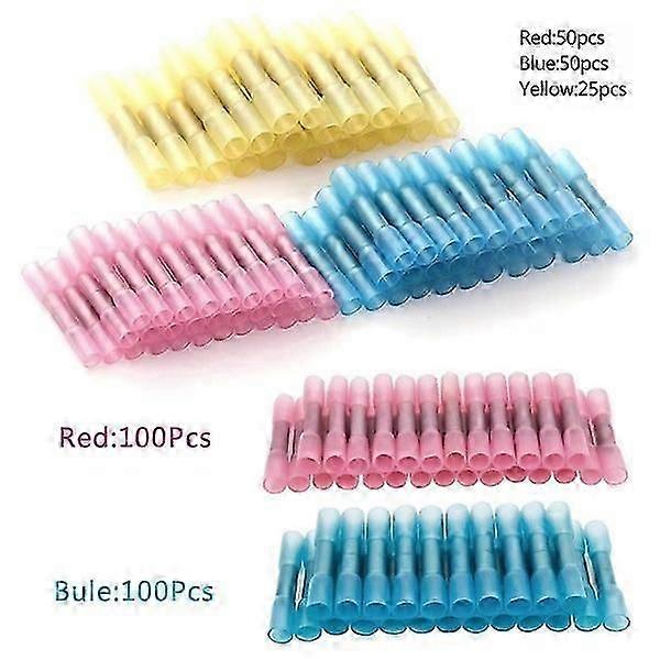 125pcs/200pcs Insulated Waterproof Wire Connectors Heat Shrink Crimp Co