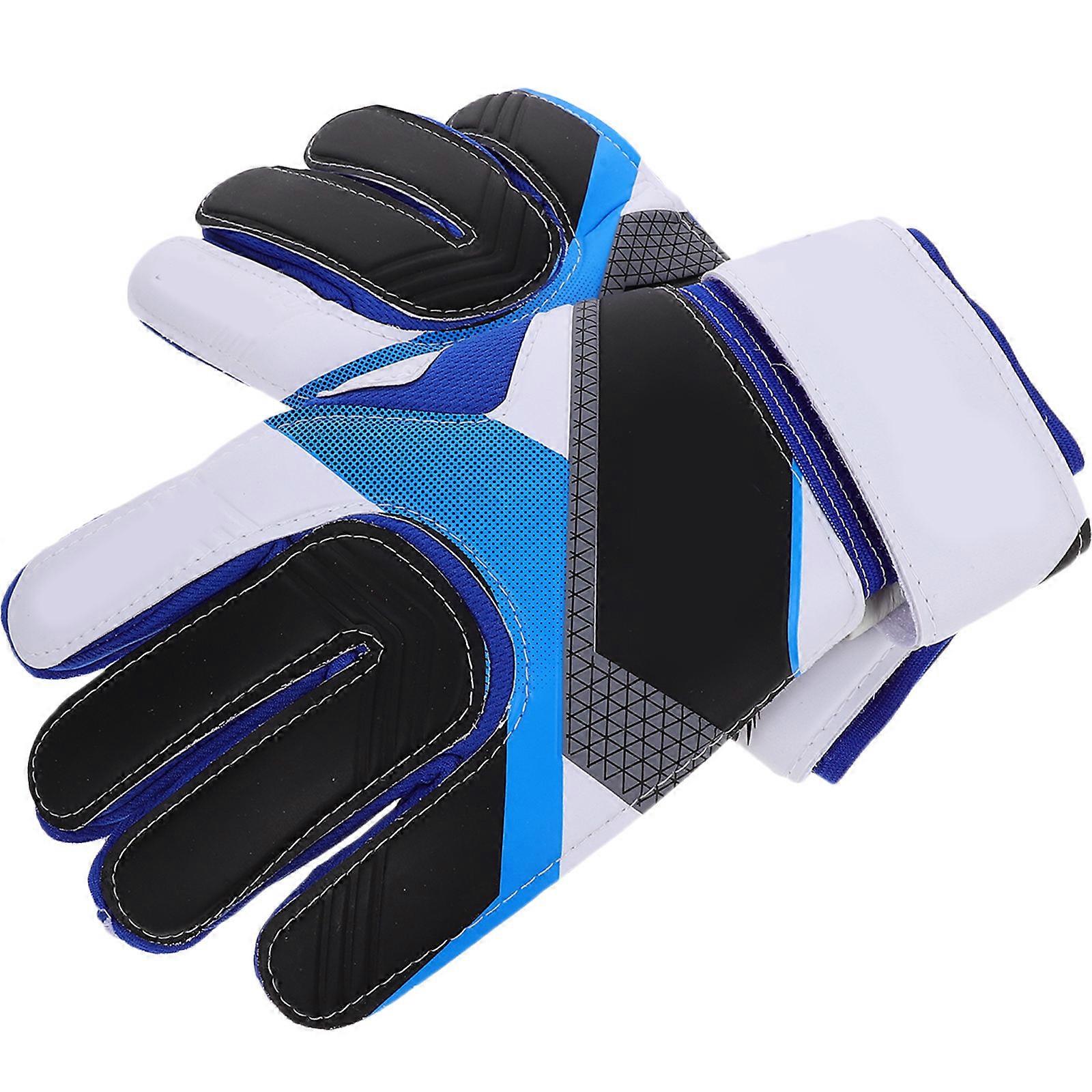 قفازات كرة القدم قفازات حارس المرمى للرجال كرة القدم الأزرق No9 حماية ضد السحجات 1 زوج