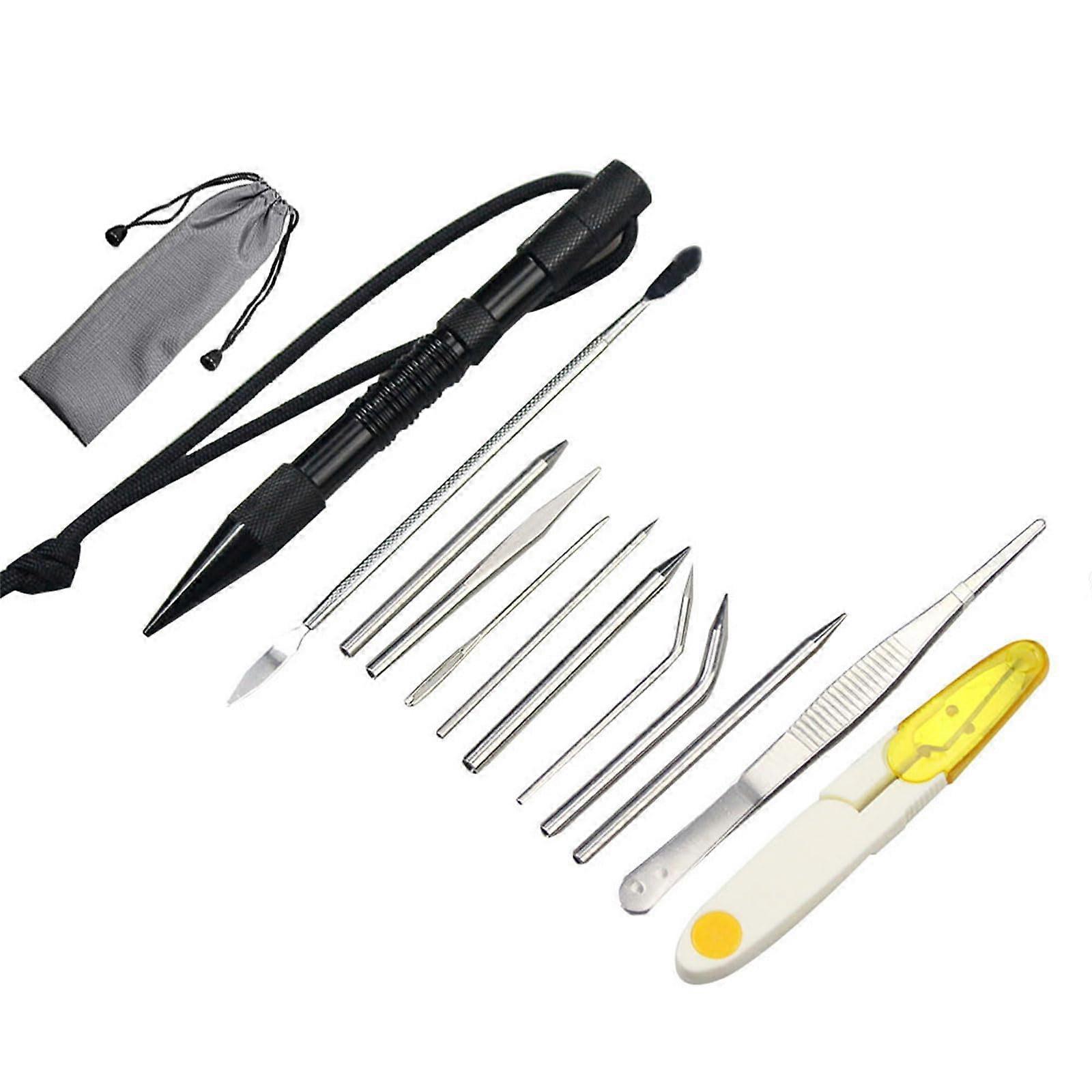 Weaving Knot Tool, Aluminum Paracord Smoothing Tool, Parachute Cord, Black, For Crafters