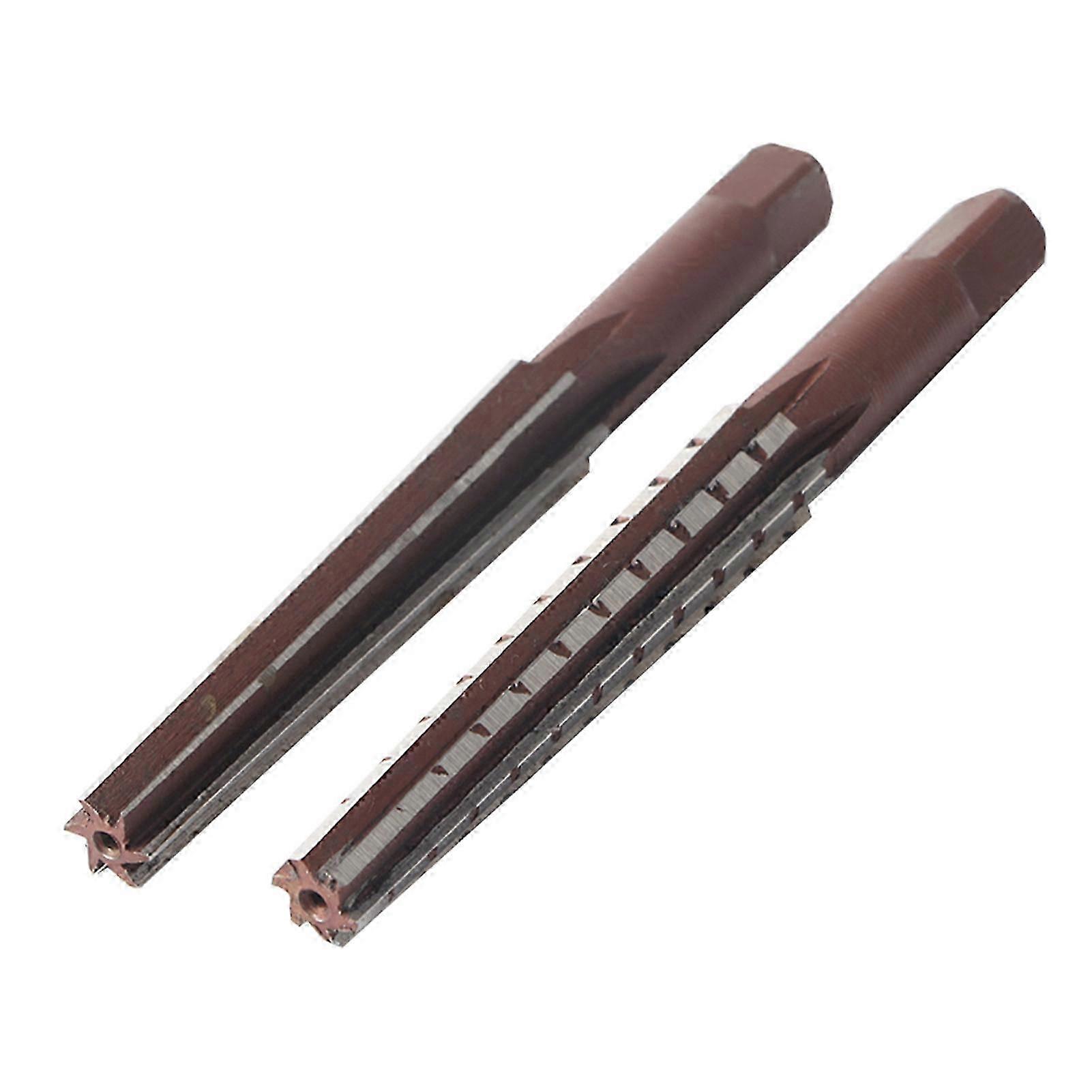 MT1 Taper Reamer Cutter Set 2pcs HSS Straight Shank Fine Rough