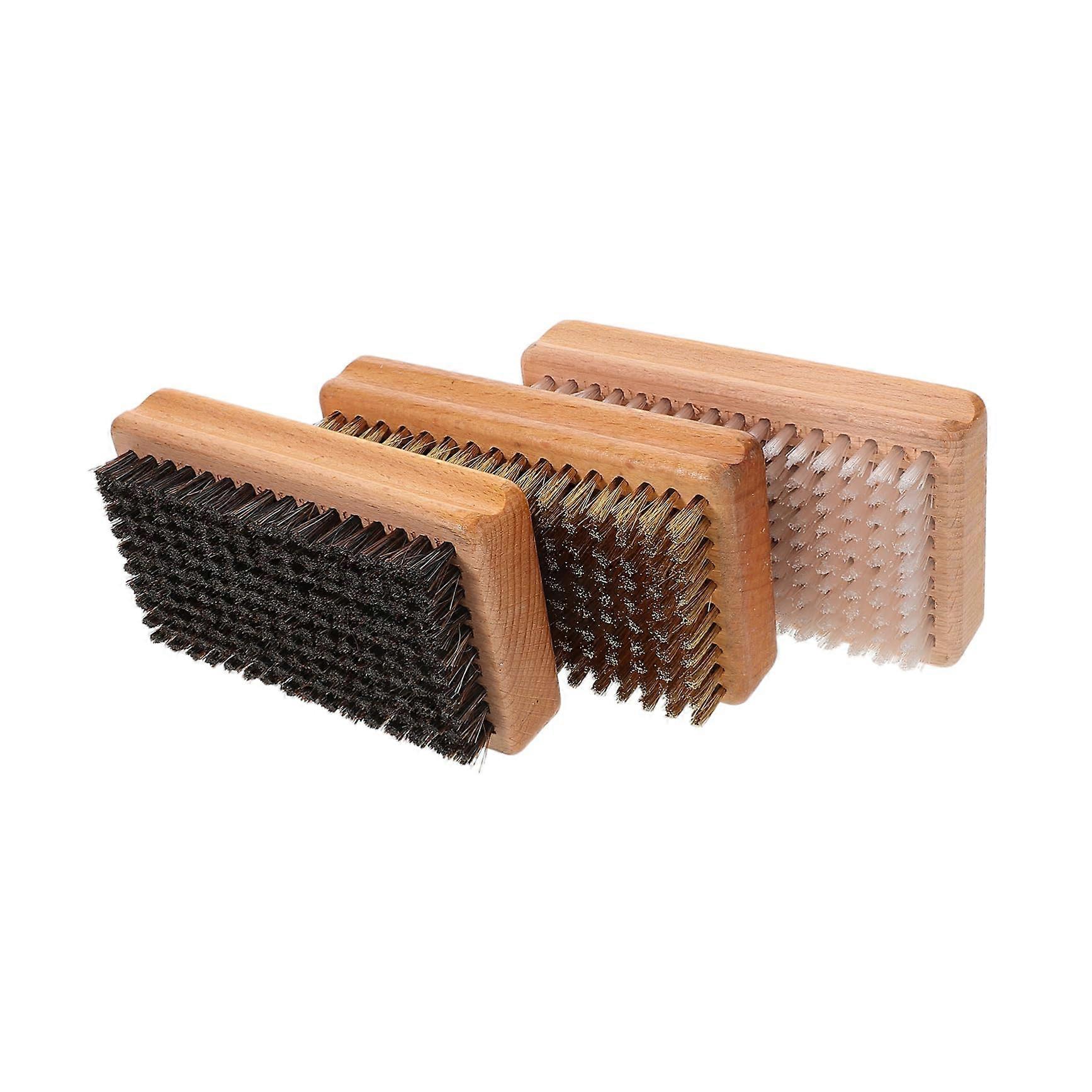 Snowboard Care Brush 3-Piece Set Glide Plate Waxing Tools For Snowboard And Ski Waxing With Copper Wire