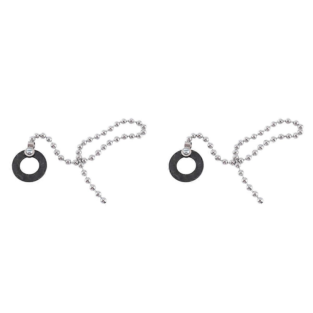 2X Cymbal Sustain Chain Drum Jazz Set Stainless Steel Extension Chain for Drum Kits Set