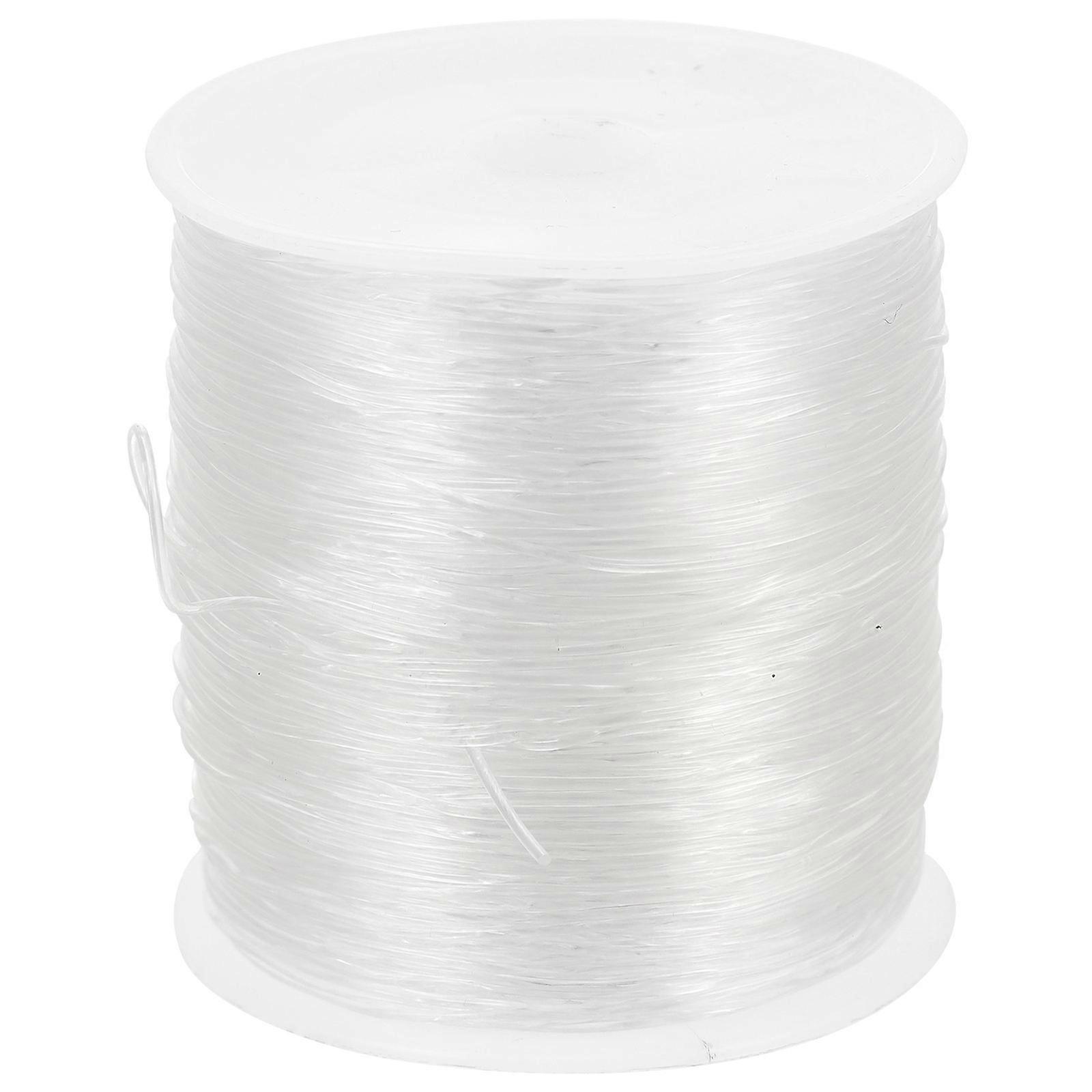 Bracelet Strings Crystal String Diy Crafts Bead Weaving Round White 100X0.08cm 1 Roll