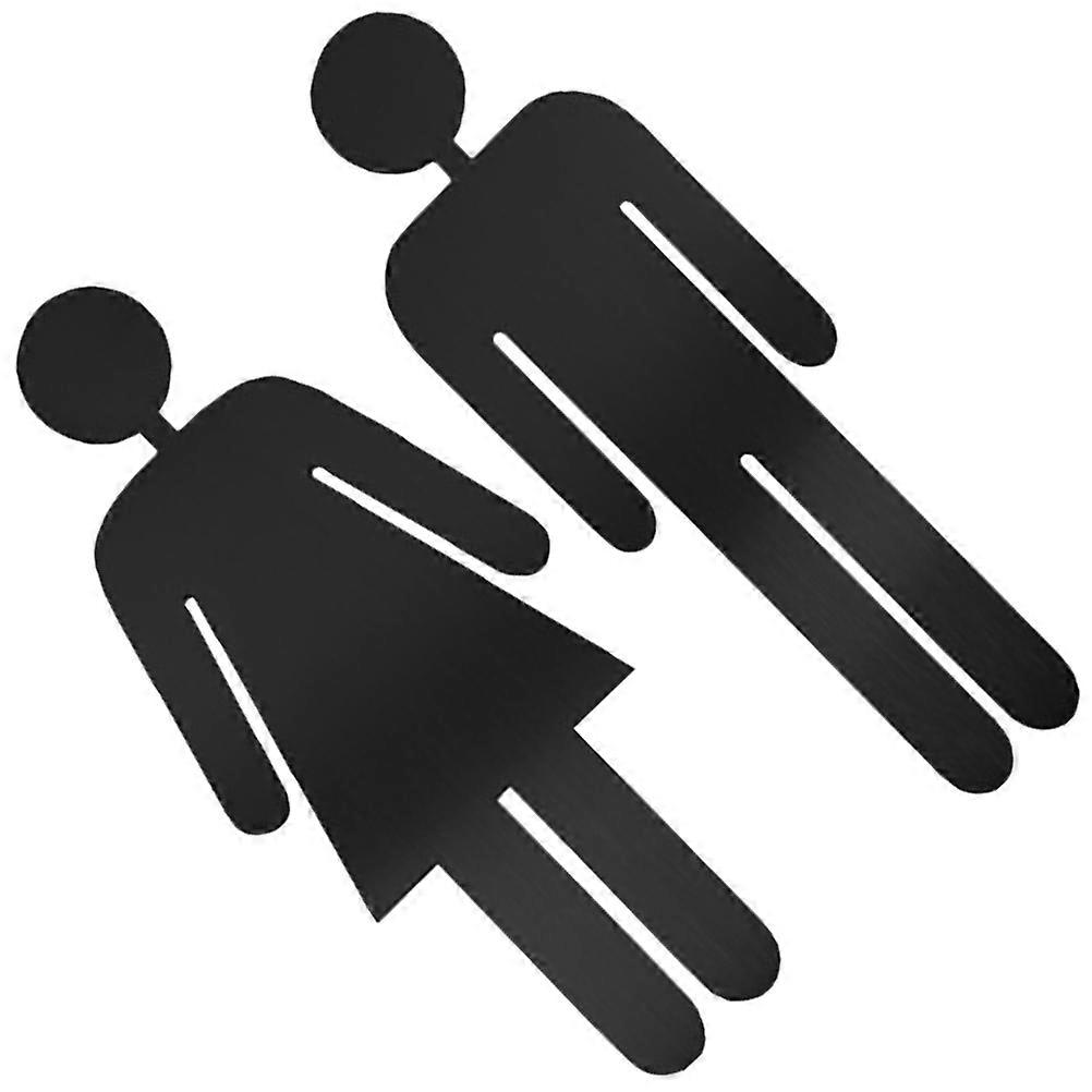 Toilet Identification Signs for Men and Women Creative Restroom Guiding Signs for Home, Hotel, and Public Toilets Elegant Design
