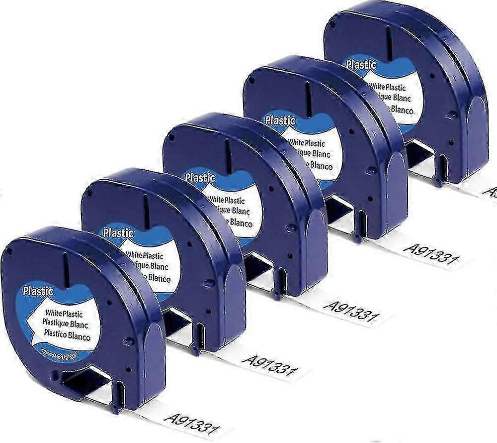 Replaceable Label Tape 91331 (s0721660) 1/2" x 13' for Dymo Letratag Lt-100t Lt-100h