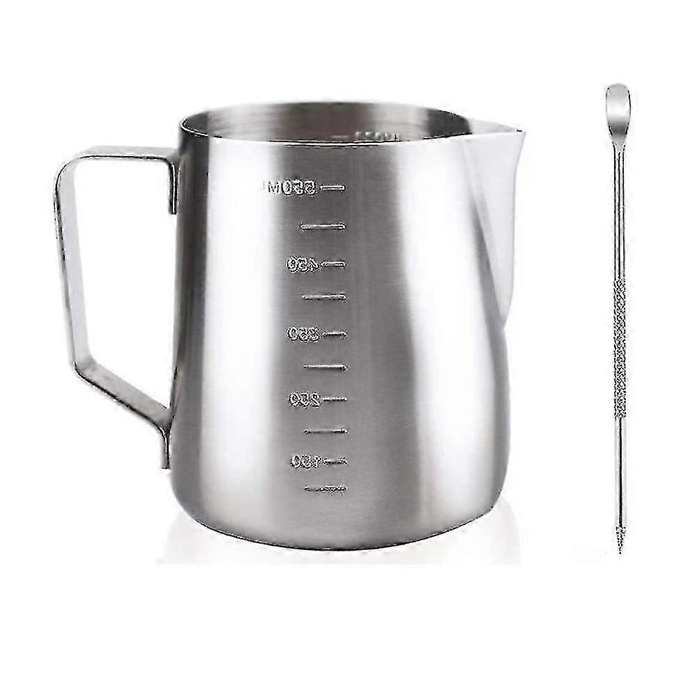 Milk Frothing Pitcher Cup with Latte Art Pen and Frothing Jug for Coffee, Perfect for Creating Delicious Milk-Based Beverages