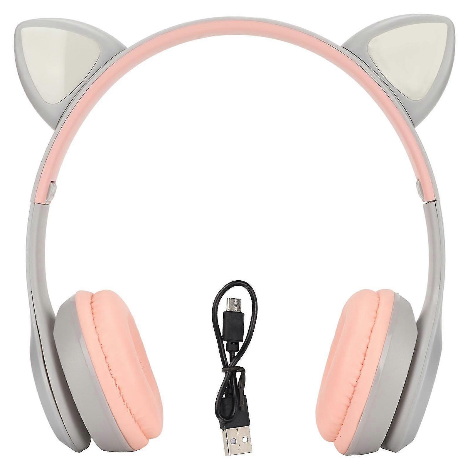 Y47 Bluetooth Cat Ear Headphone Foldable Headset with LED Flashing and Breathing Light Emitting Sound Control