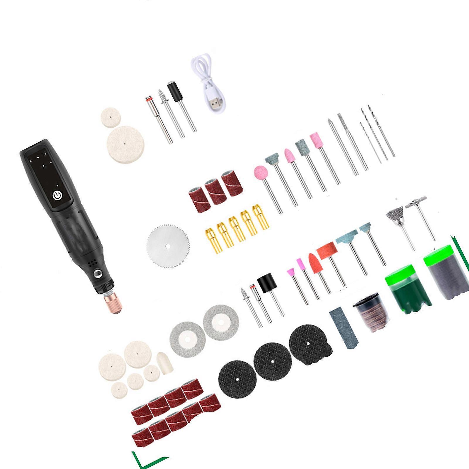 Mini Cordless Rotary Tool 5 Speed Grinder Kit Accessories Rechargeable Art Craft Tool for Sanding Polishing Grinding