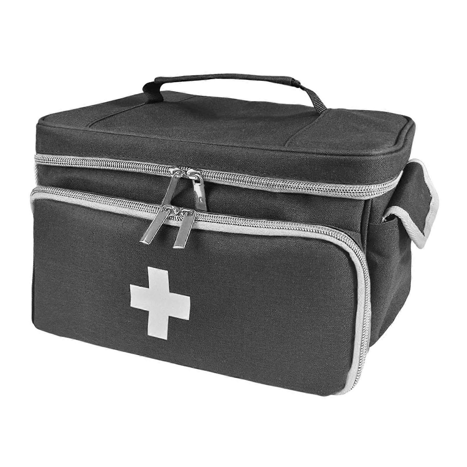Emergency Bottle Organizer, Travel First Aid Kit Bag with Handle, Emergency Set Organizer, Storage Bag for Office, Hiking