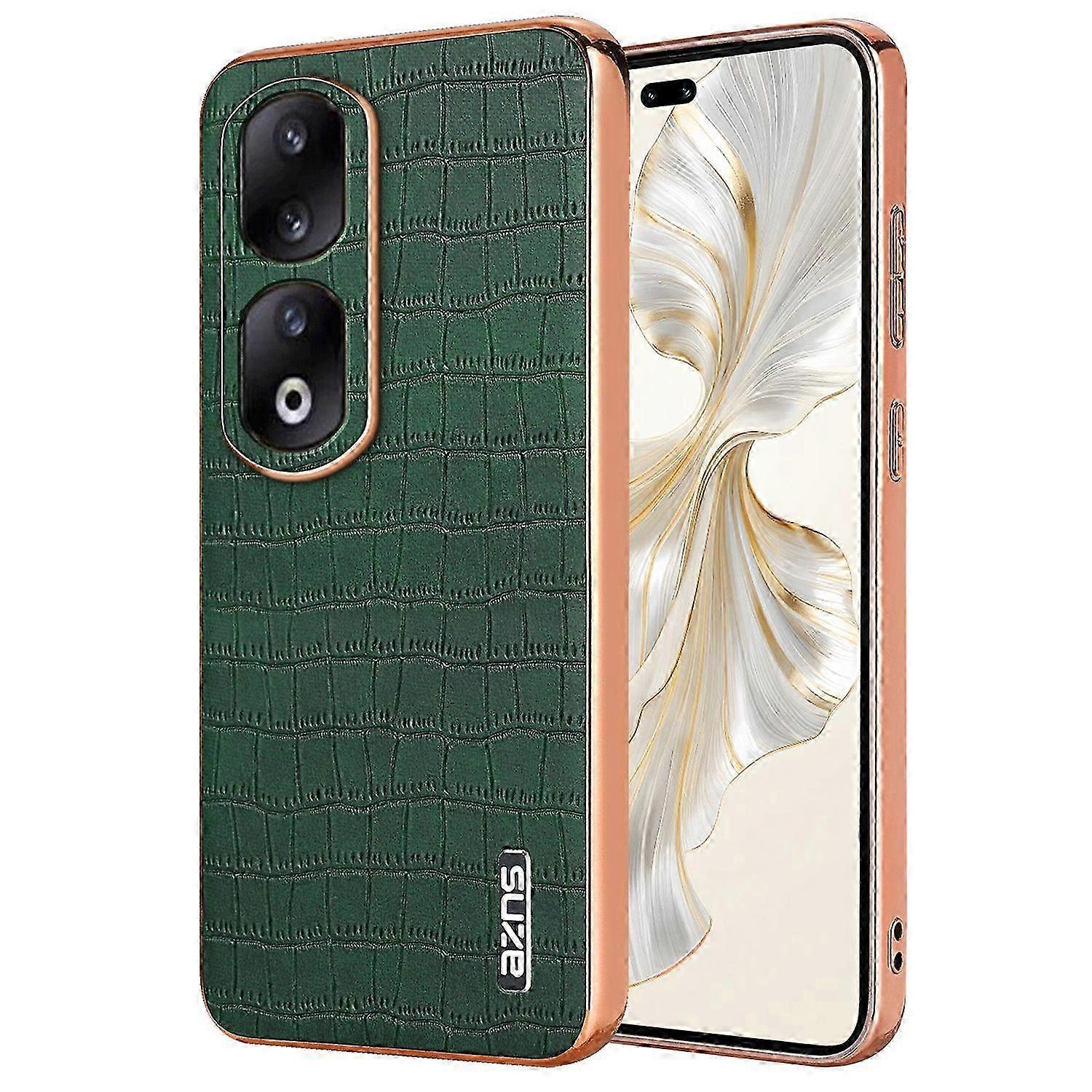 Case for Honor 90 Pro - PU Leather + TPU Electroplating Phone Cover