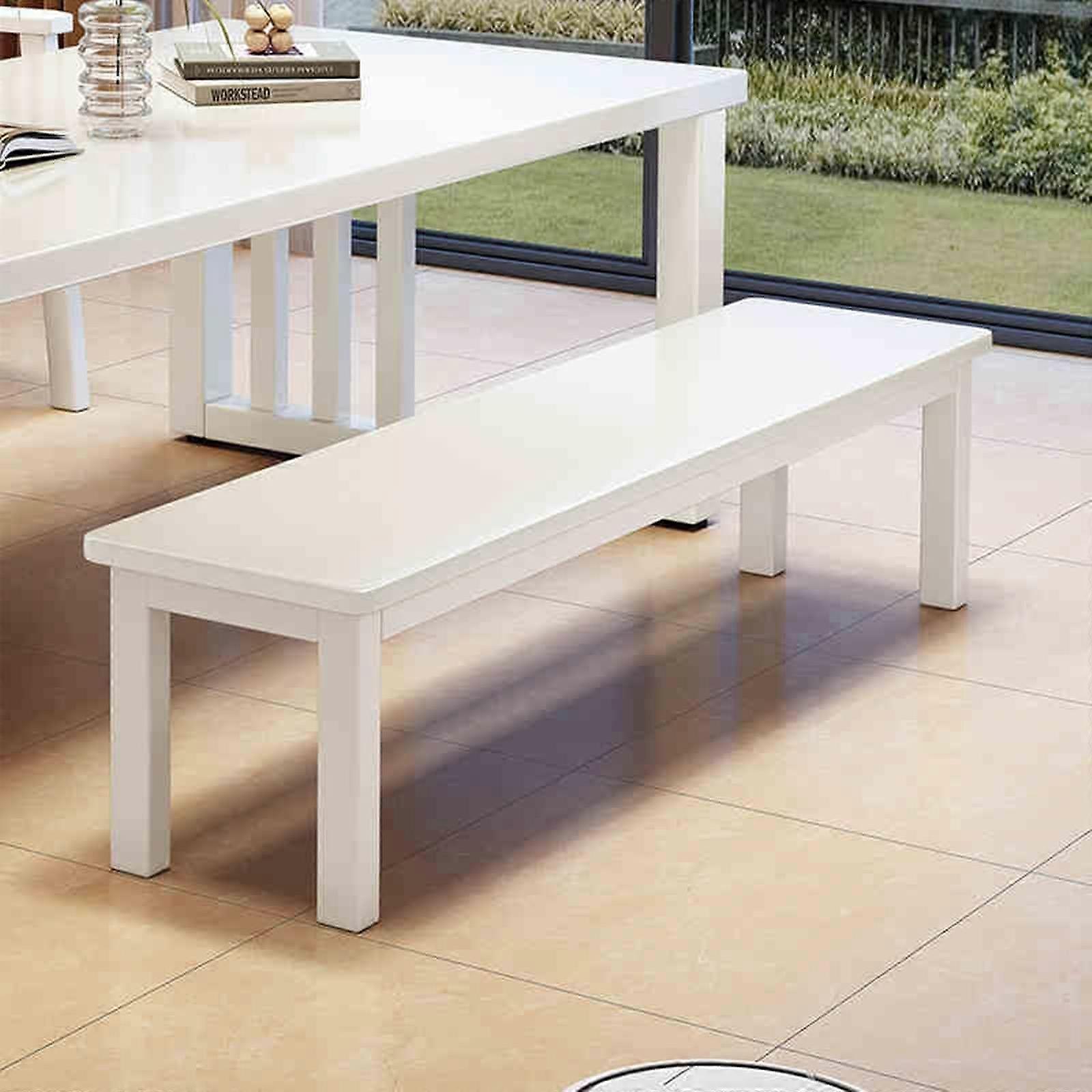 Solid Wood Dining Bench in Rustic Style with Acacia Frame for Farmhouse Dining Room (120x45cm)