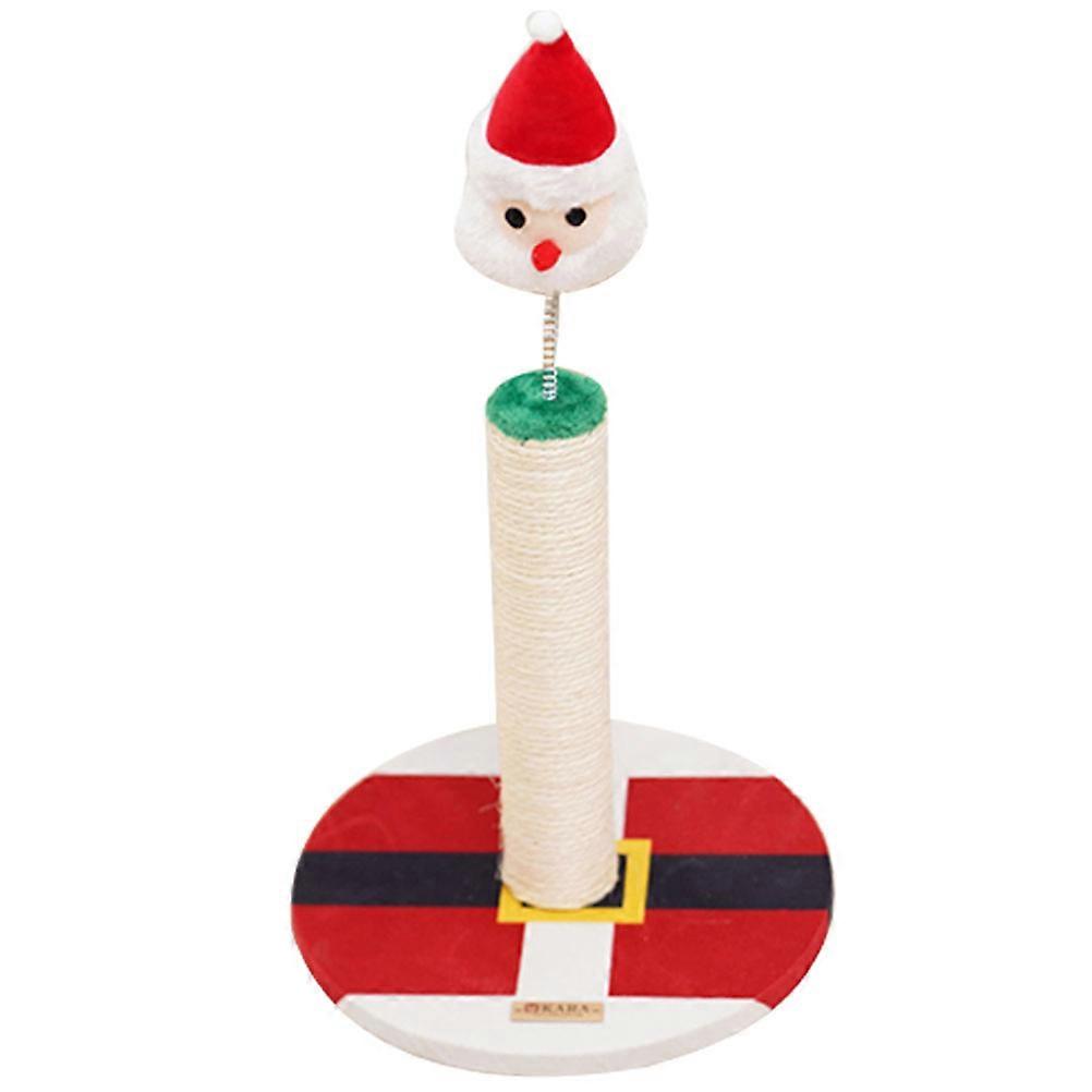 Cat Claw Post Sisal Material Christmas Themed Santa Design 1Set