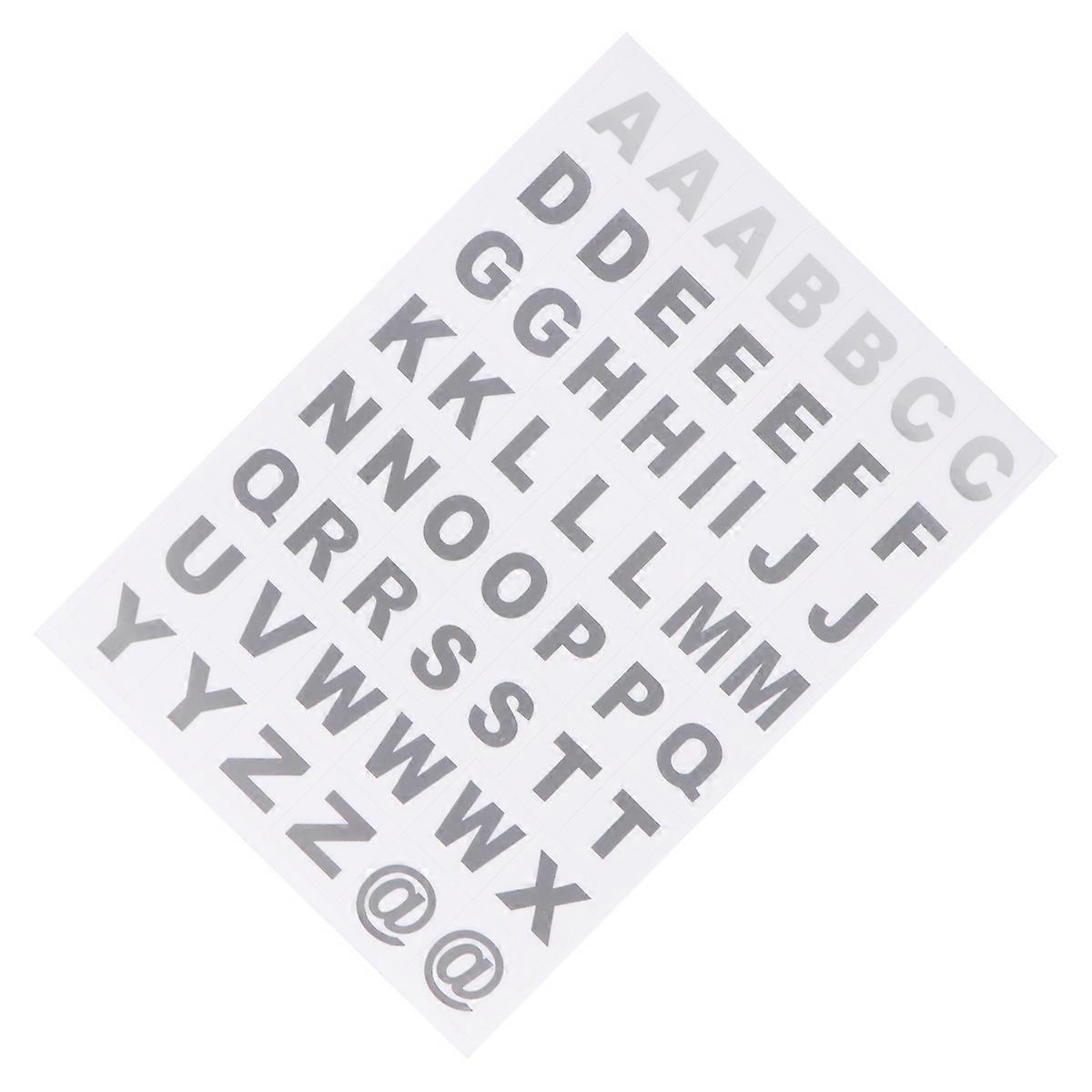 25 Sheets Self Adhesive Hot Stamping Alphabet Stickers, Silver Transparent English Letters for Scrapbook, Notebook & Crafting Projects, Paper