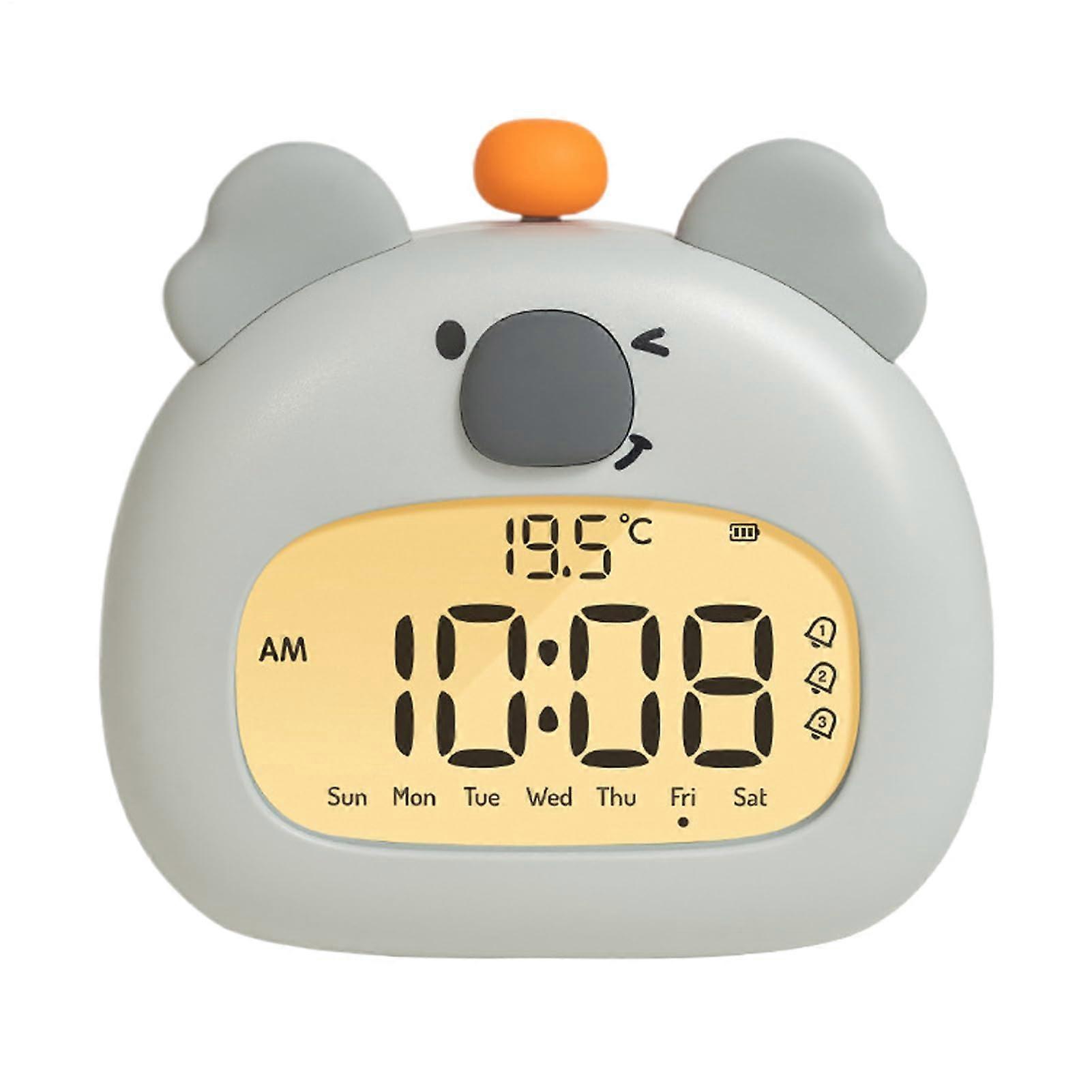 Children's sleep trainer clock, soft night light, rechargeable alarm clock with sleep aid settings
