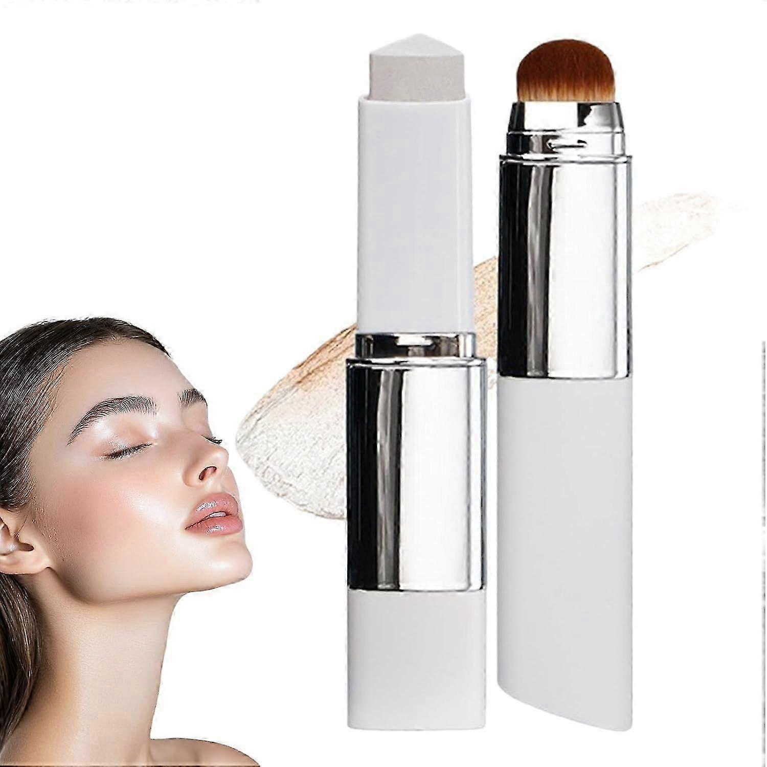 Blanc Cover Cream Stick V Colour Changing Foundation Stick with Brush Make Up Concealer Stick For Face Long Lasting