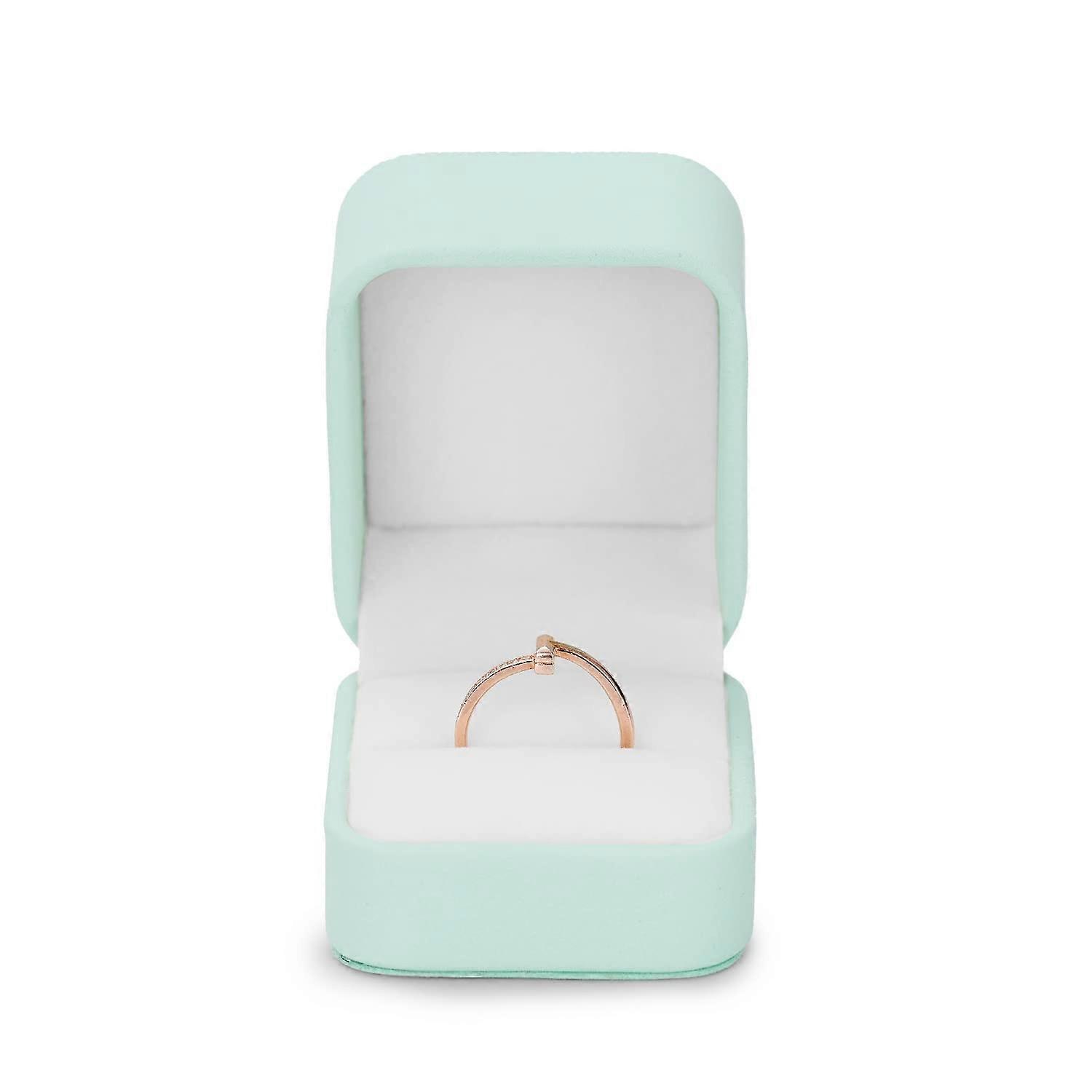 Ring Box Velvet Ring Boxes Ring Box For Proposal Engagement Ring Box Ring Storage Display Case Wedding Ring Box (Mint Green)